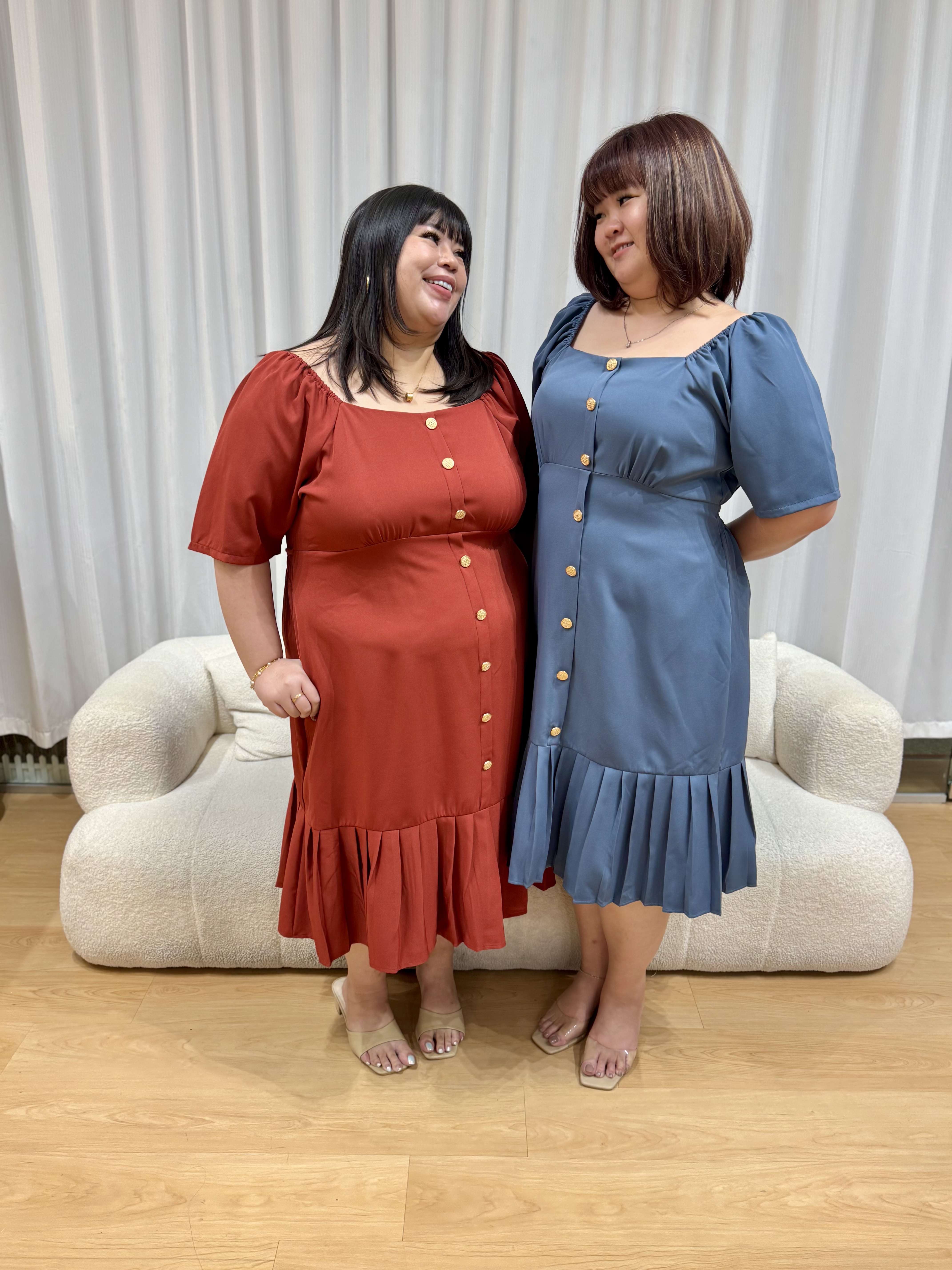 Love+ Lakaelynn Golden Button Dress | Plus Size Dress