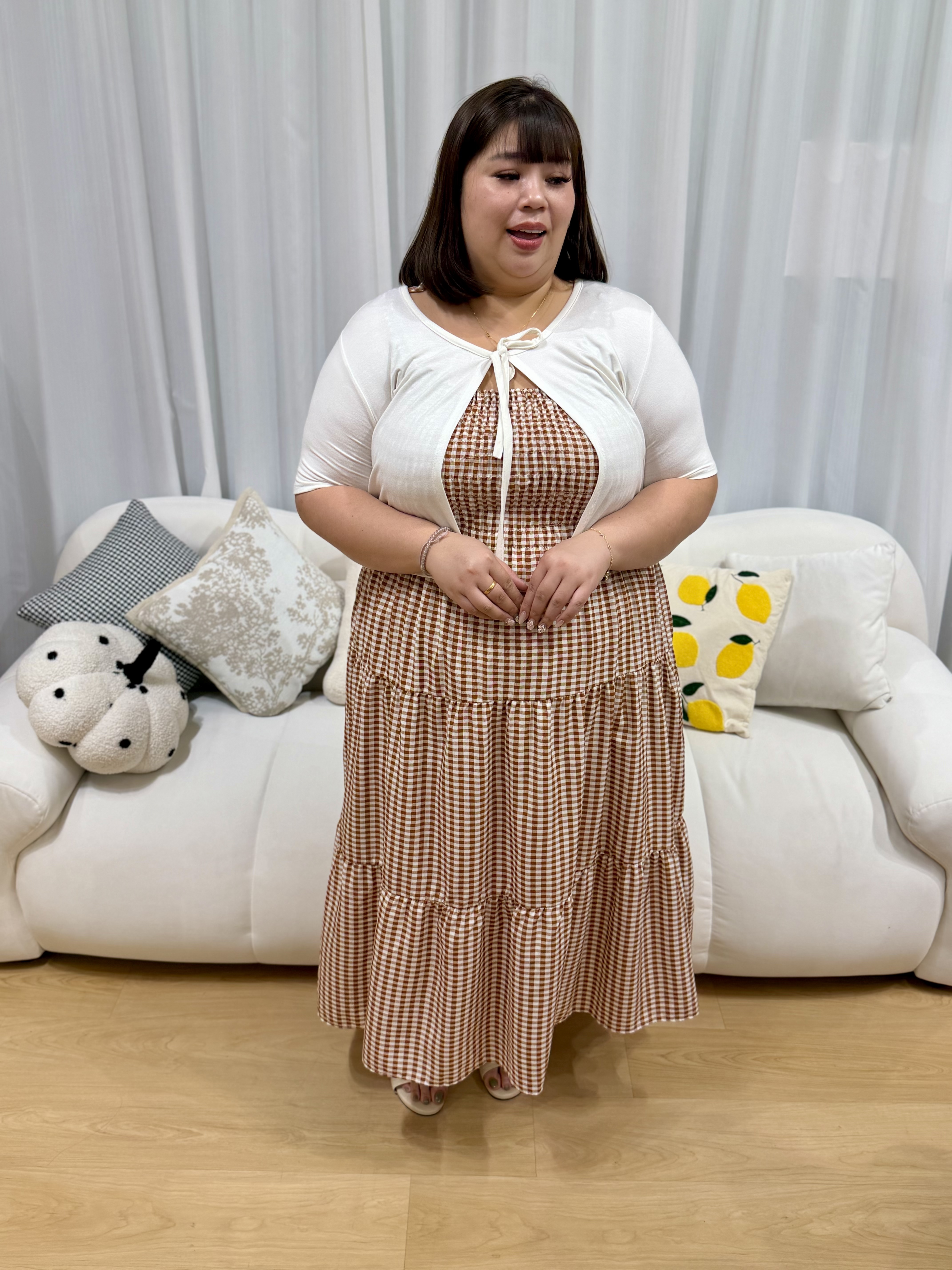Love+ Chloe Gingham Maxi Dress | Plus Size Dress