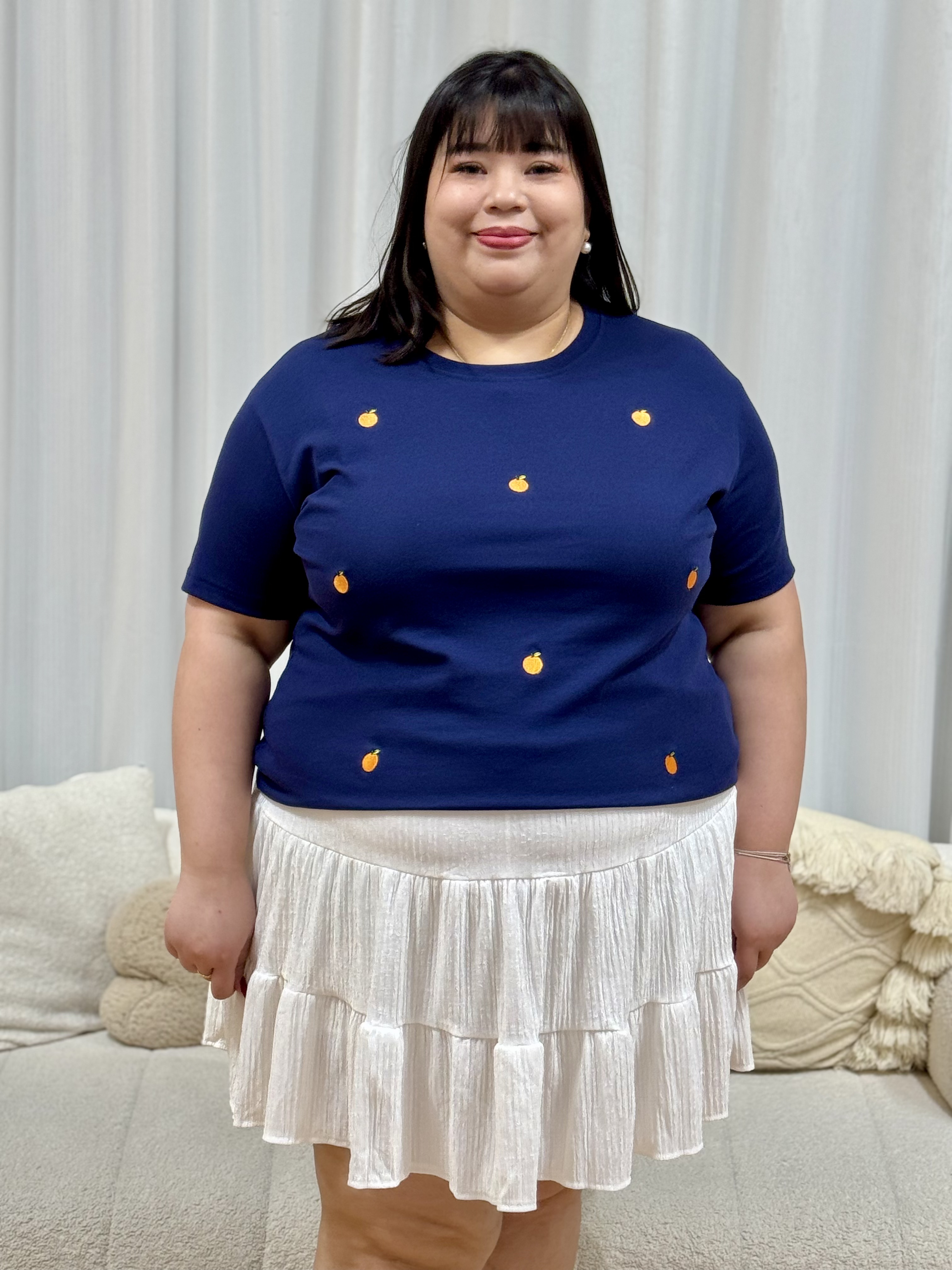 HUAT KA LIAO Orange Top | Plus Size Top