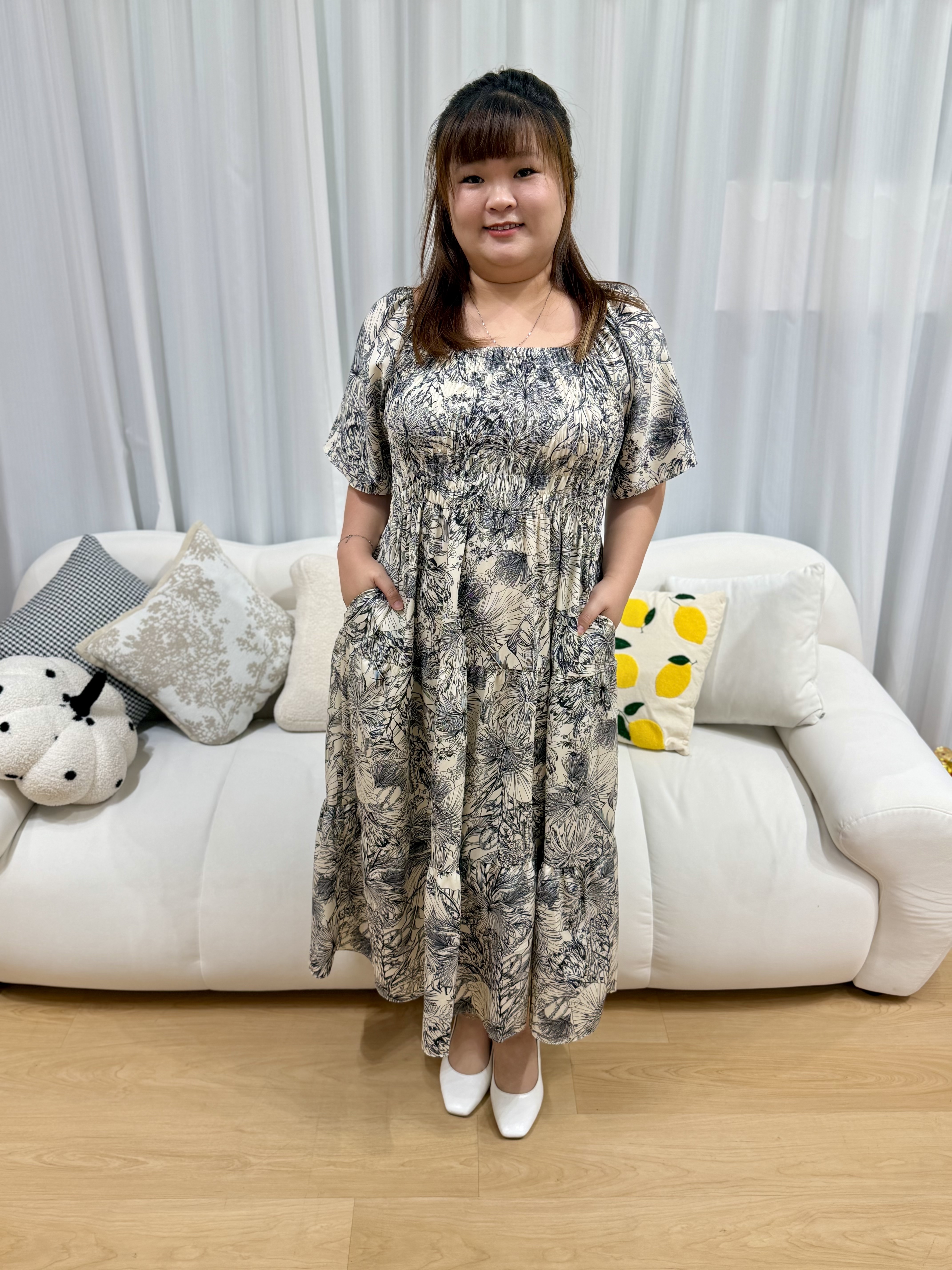Love+ Hommé Smock Maxi Dress | Plus Size Dress