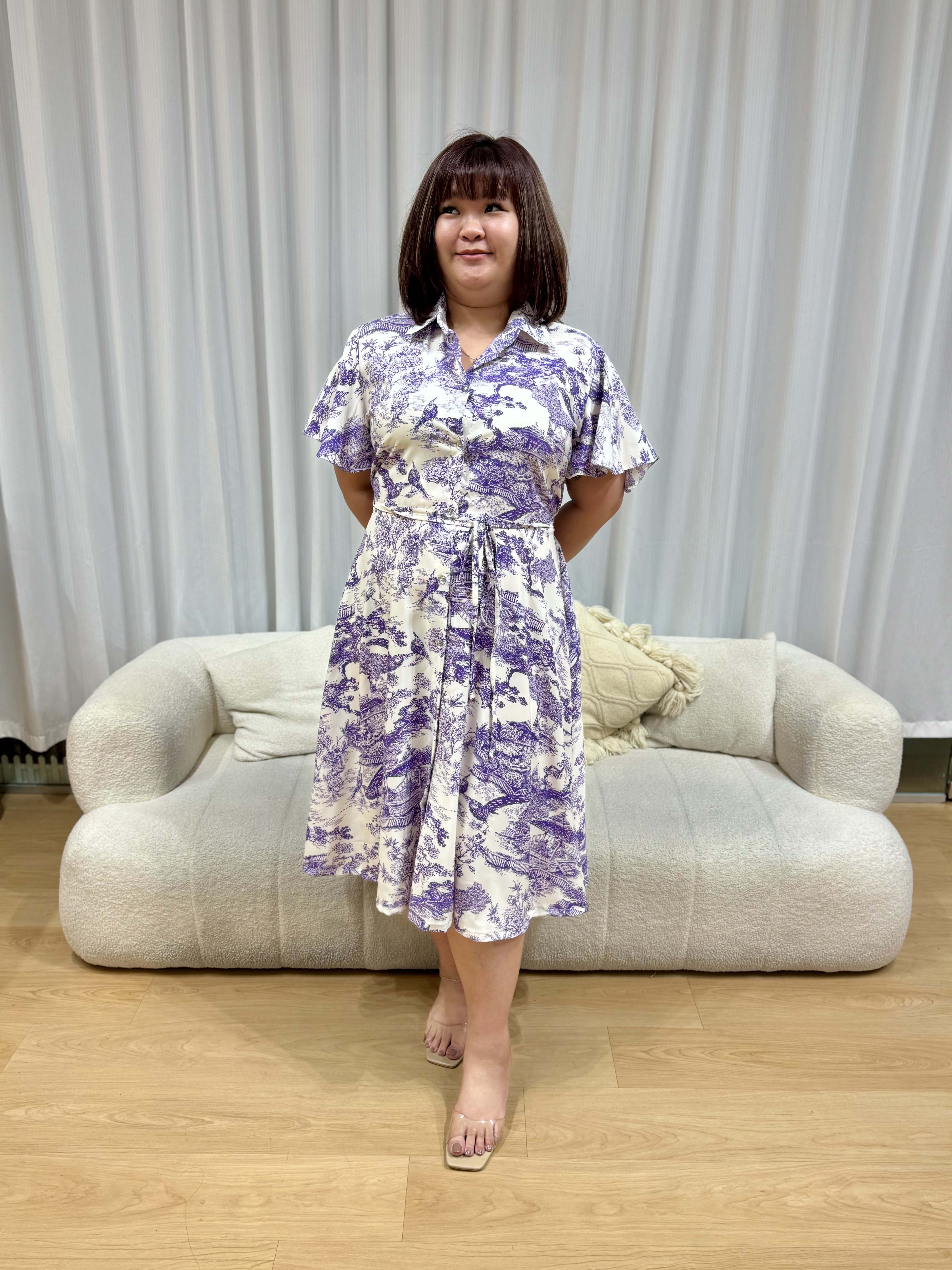 Love+ Aria Ava Crystal Button Dress | Plus Size Dress