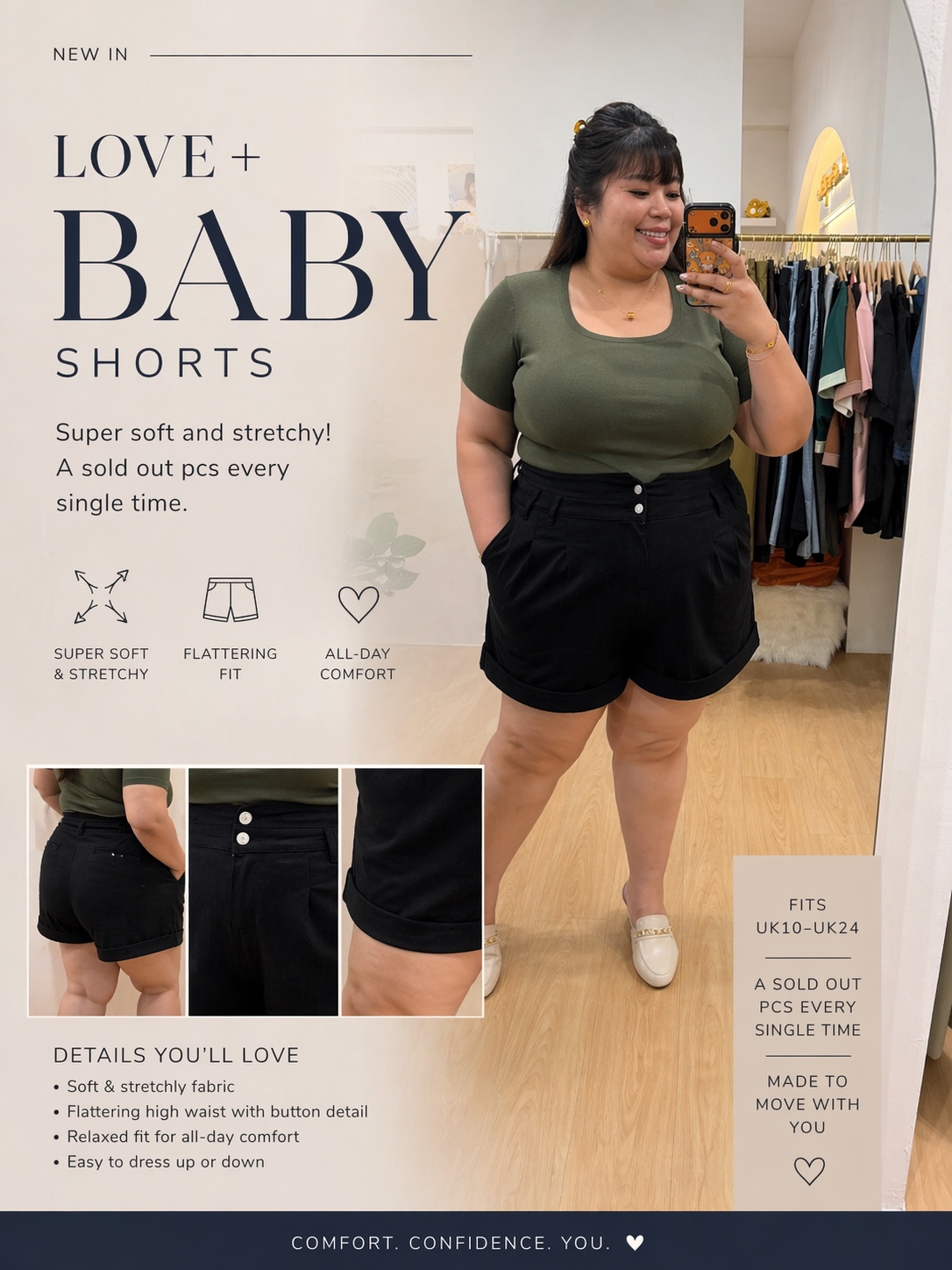 [Copy]Love+ Premium Soft Baby Shorts | Plus Size Shorts #2179