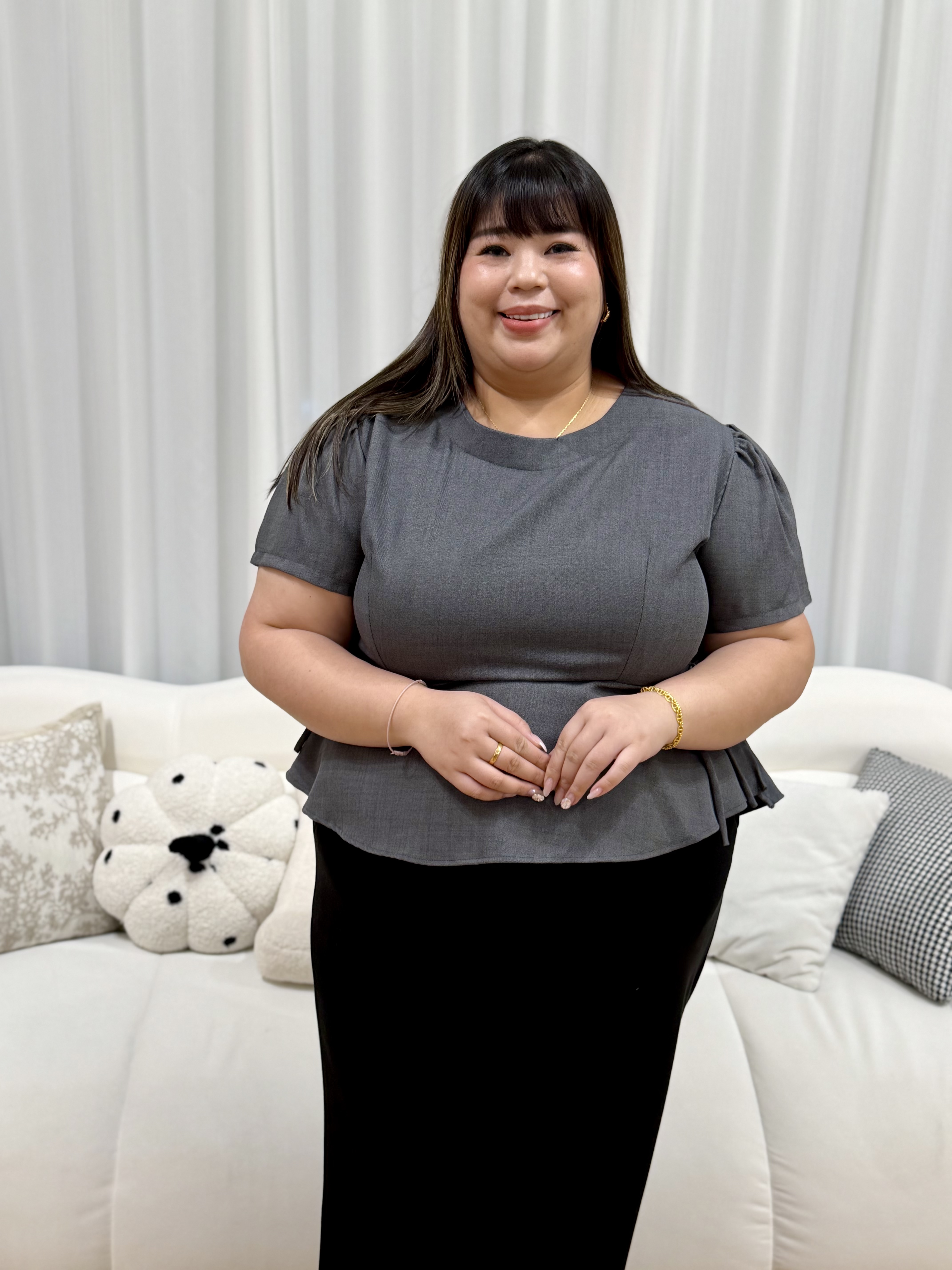 Missy Ribbon Work Top | Plus Size Top