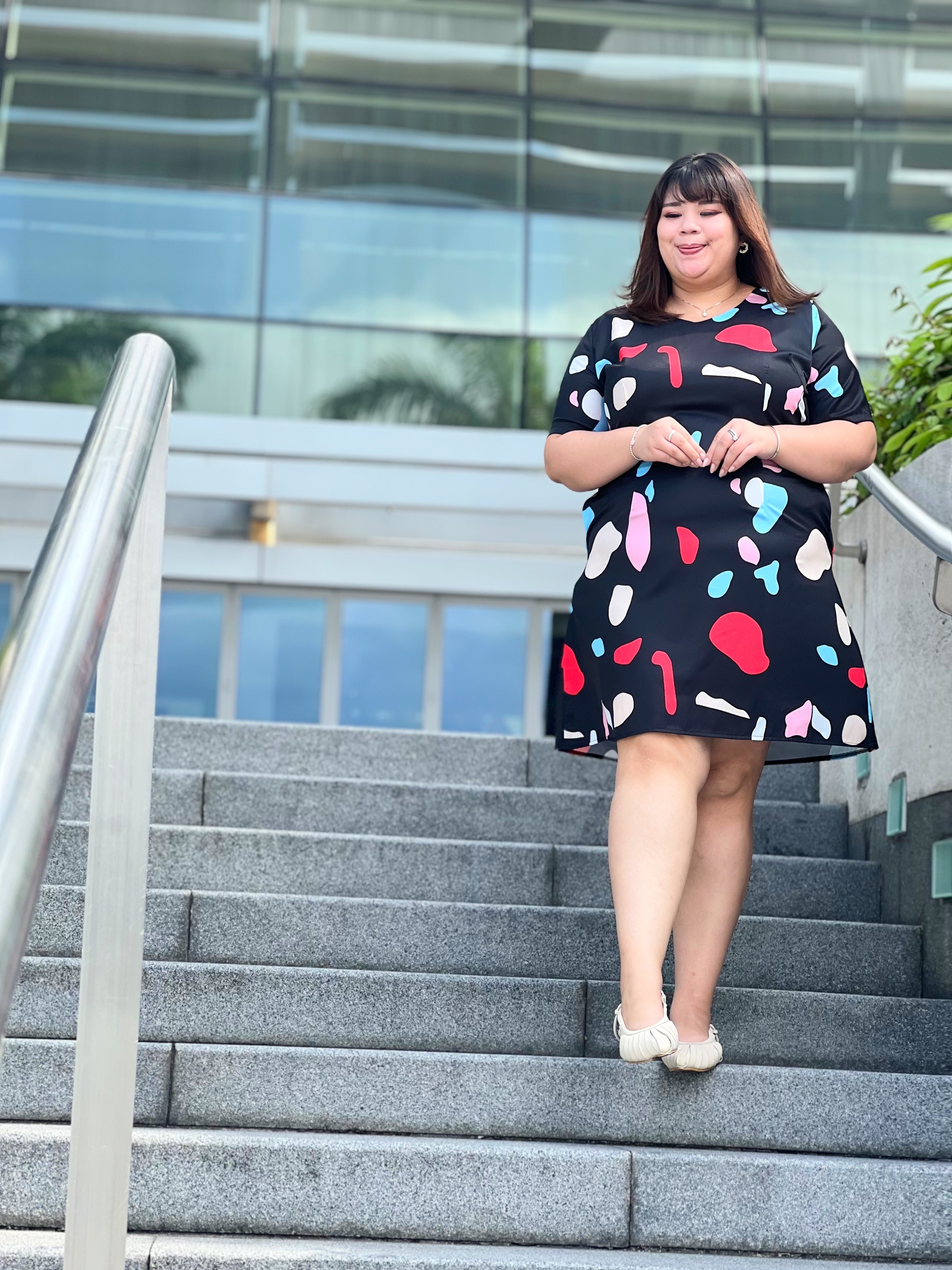 Love+ Black Pebble Dress | Plus Size Dress Singapore