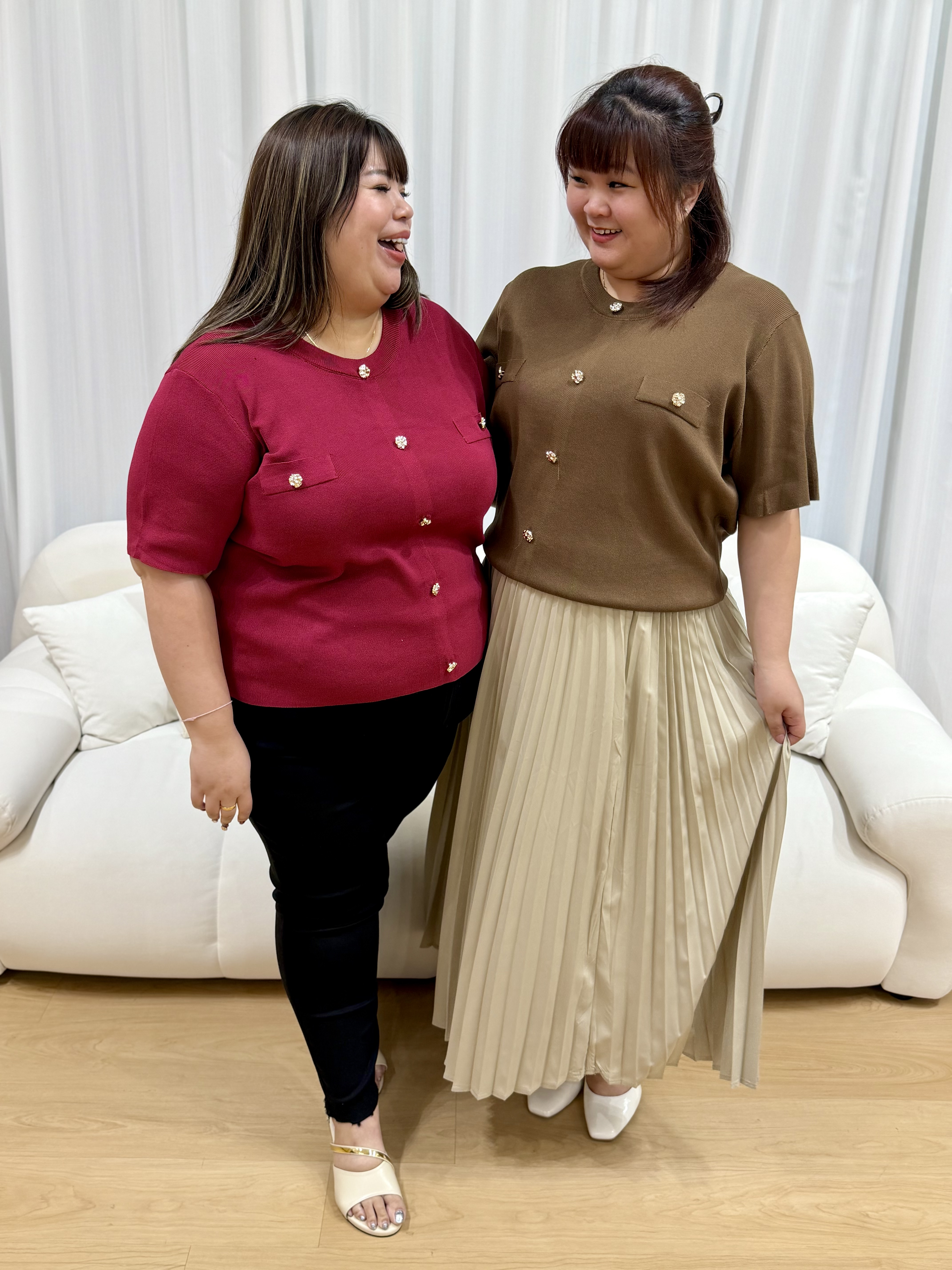 Golden Pebble Knitted Top | Plus Size Top