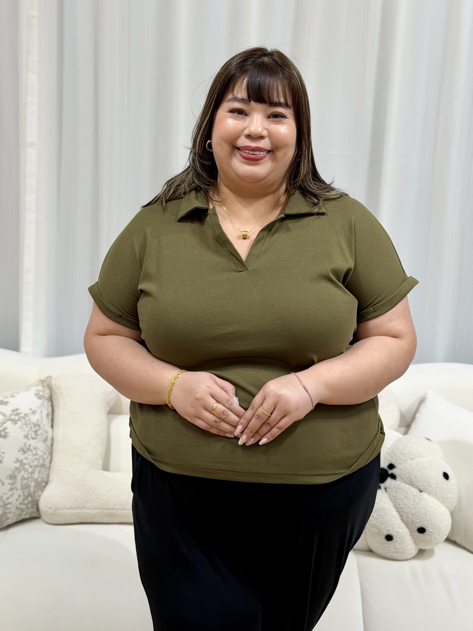 Rina Collar Top | Plus Size Top