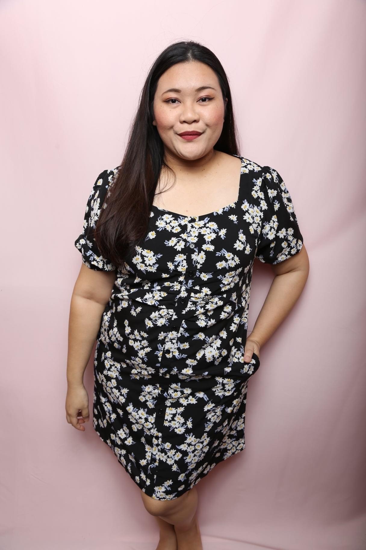 Love+ Ayla Black Floral Dress | Plus Size Dress Singapore