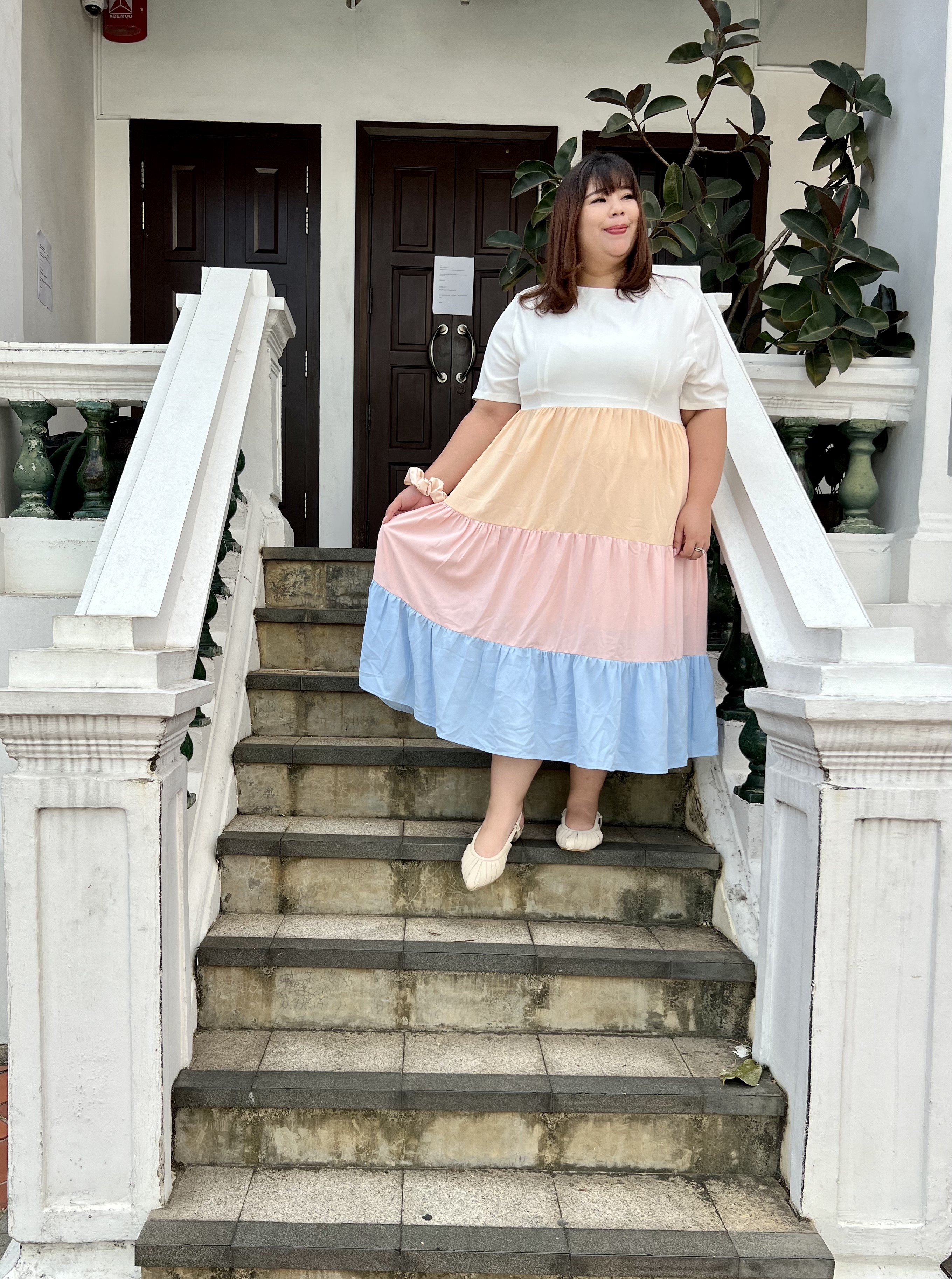 Love+ Pastel Mila Tier Dress | Plus Size Dress Singapore