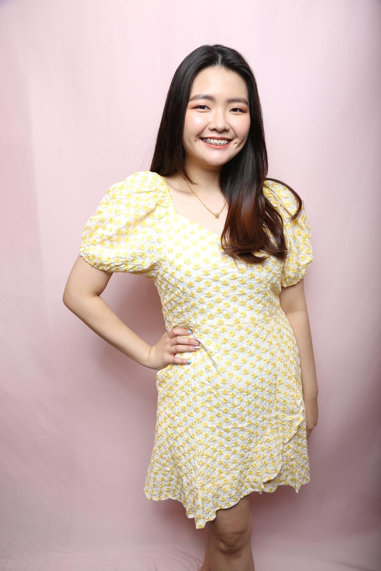 Love+ Avery Yellow 3D Dress | Plus Size Dress Singapore