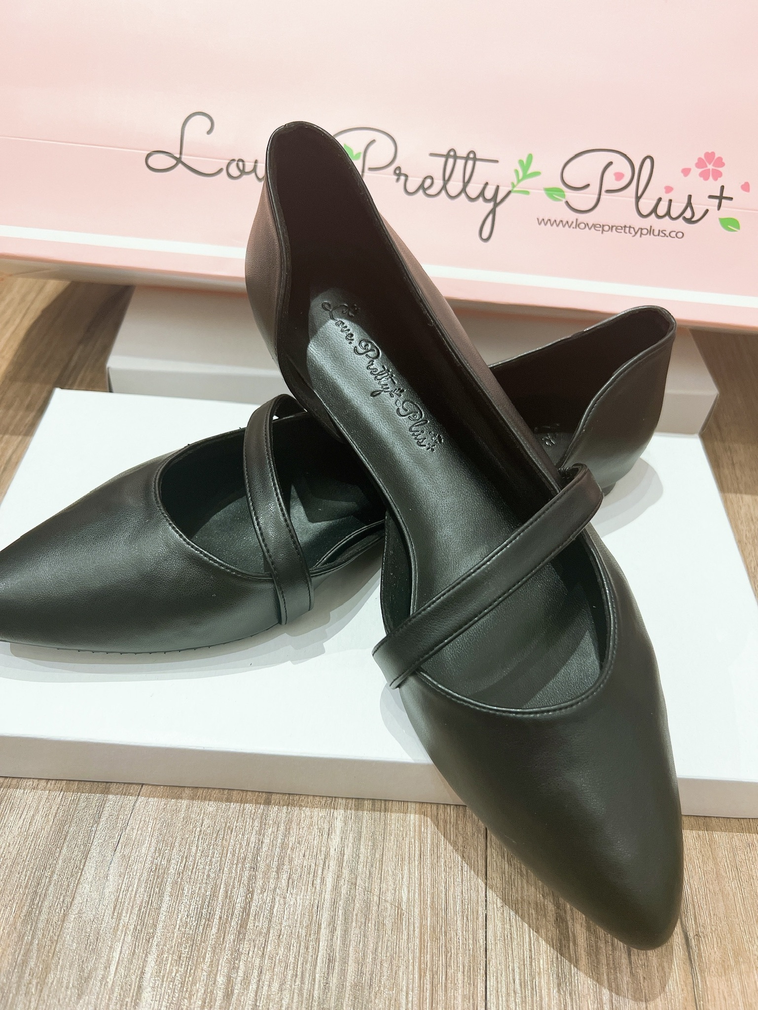 Love+ Celine Black Belt Flats Shoes  | LPP04 |2 Colors