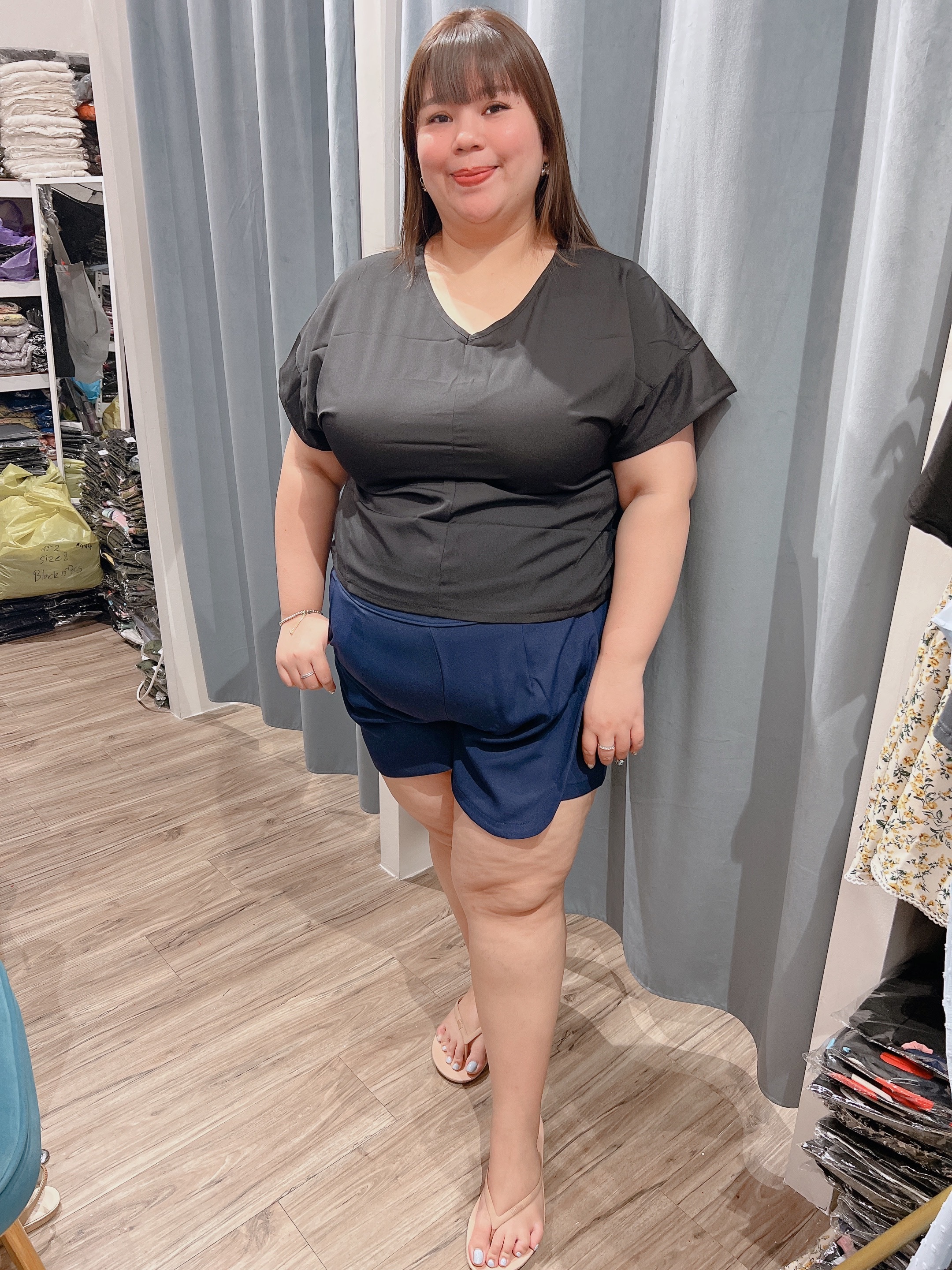 Willow Black V Top | Plus Size Top