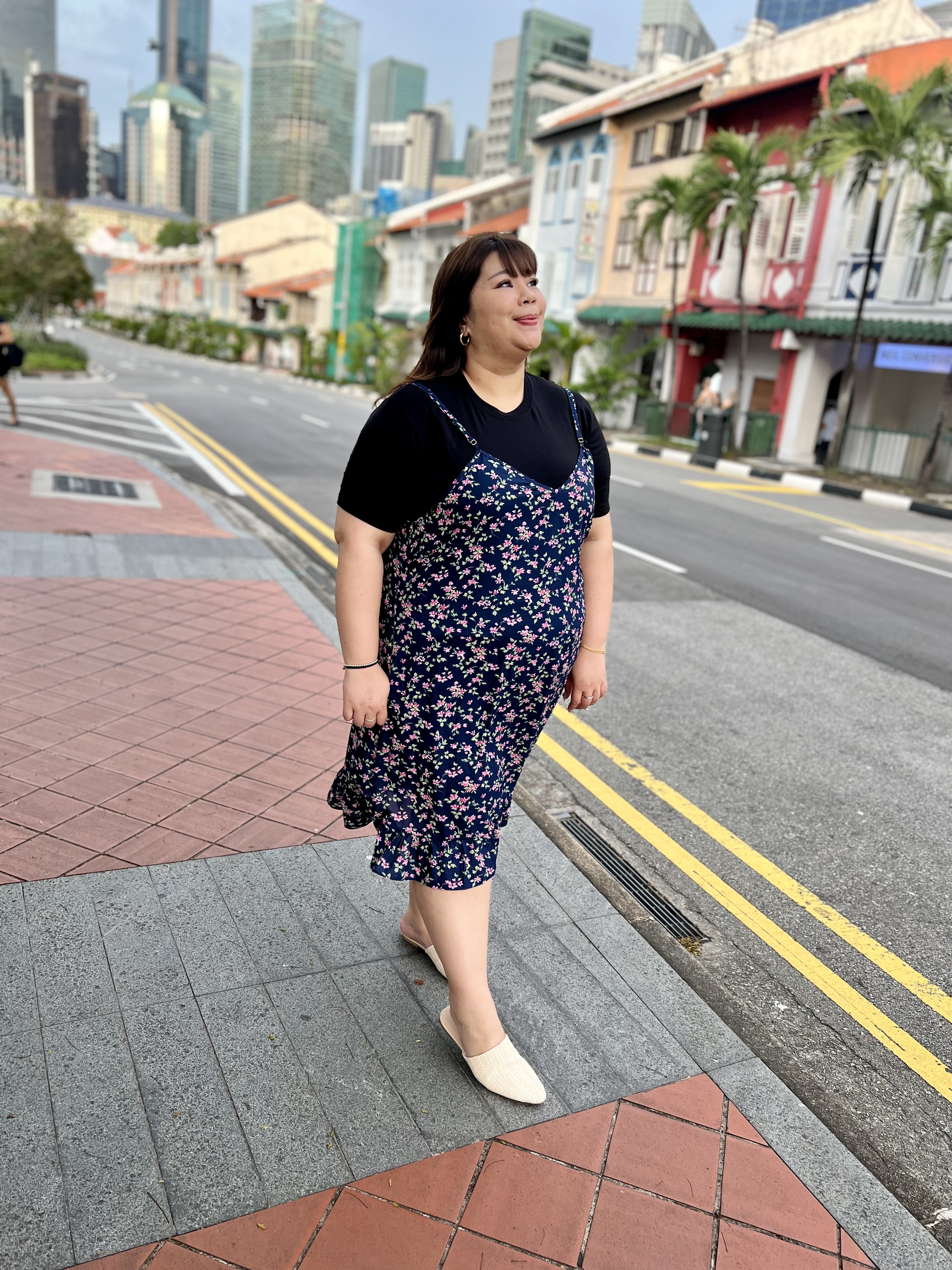 Love+ Sophia Navy Floral  2-Pc Set Dress | Plus Size Dress