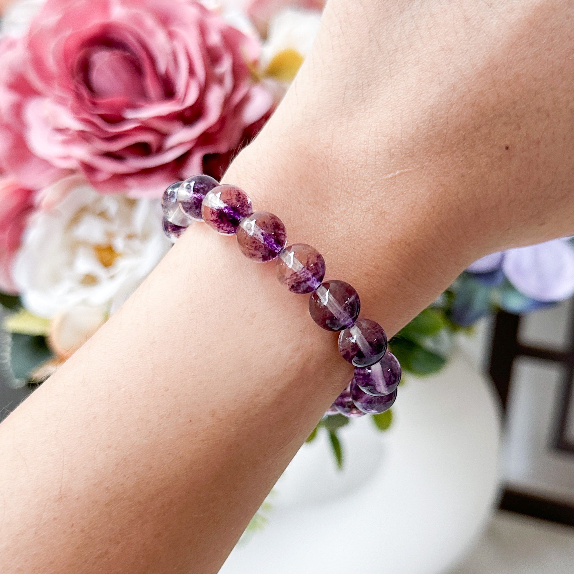 Purple Fluorite 8-9mm Bracelet