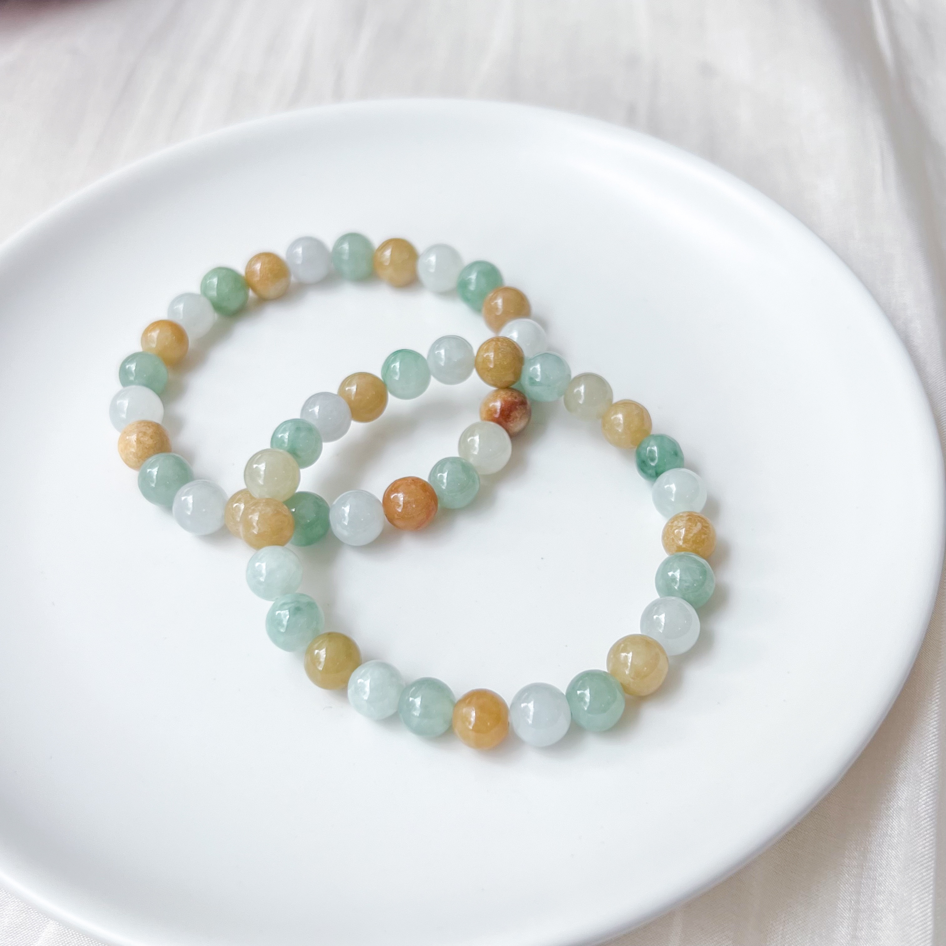 Grade A Multi Colour Jade 7-8mm Bracelet