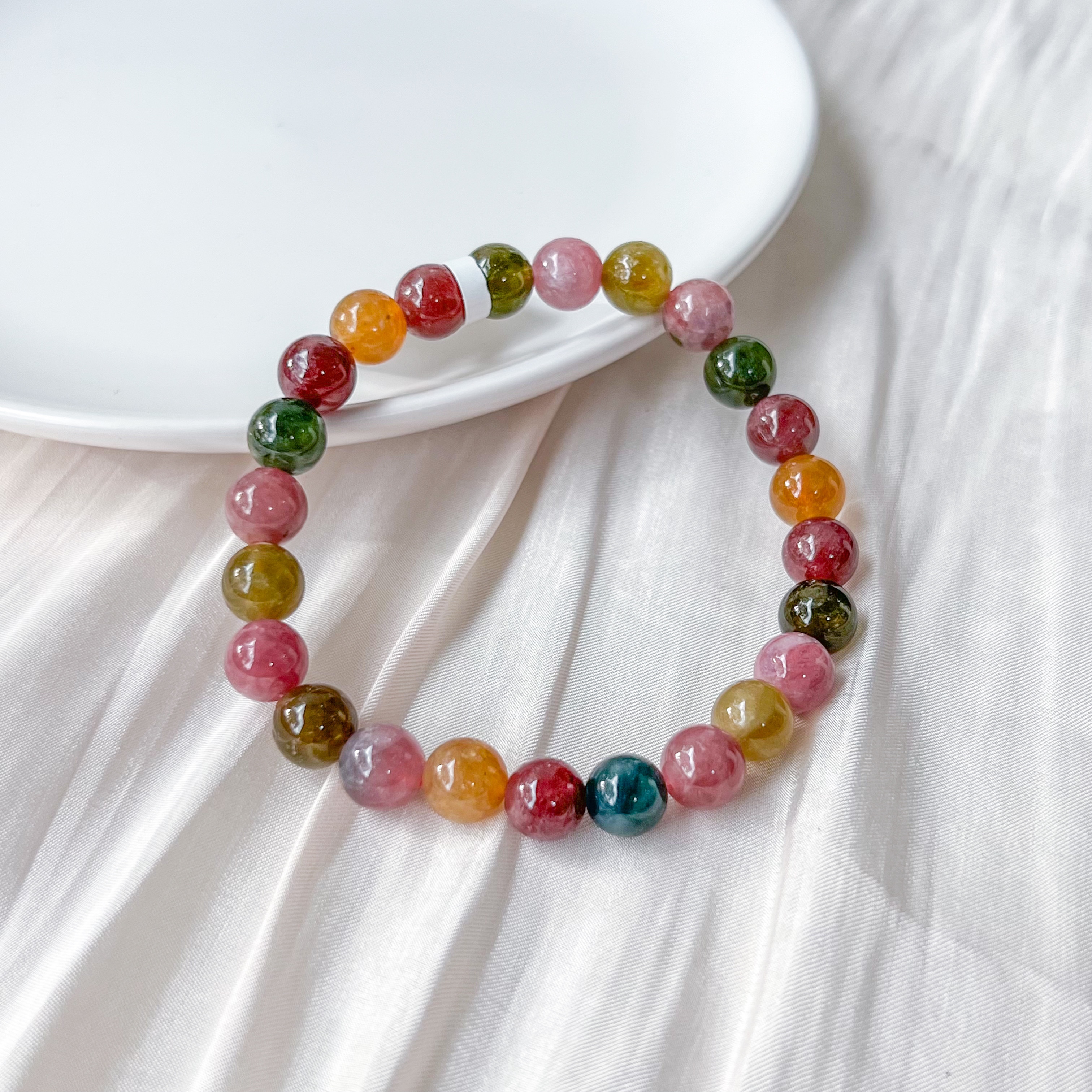 Multi-Colour Tourmaline 8-9mm AAA Bracelet