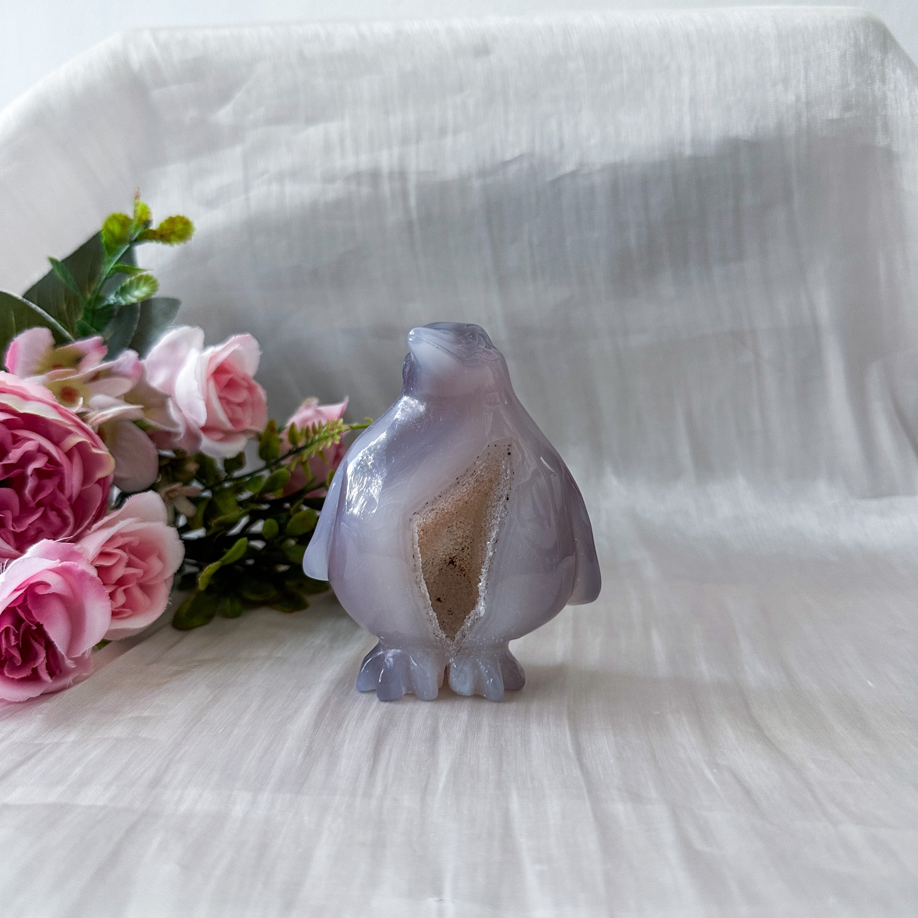 Druzy Agate Penguin (76.5mm)