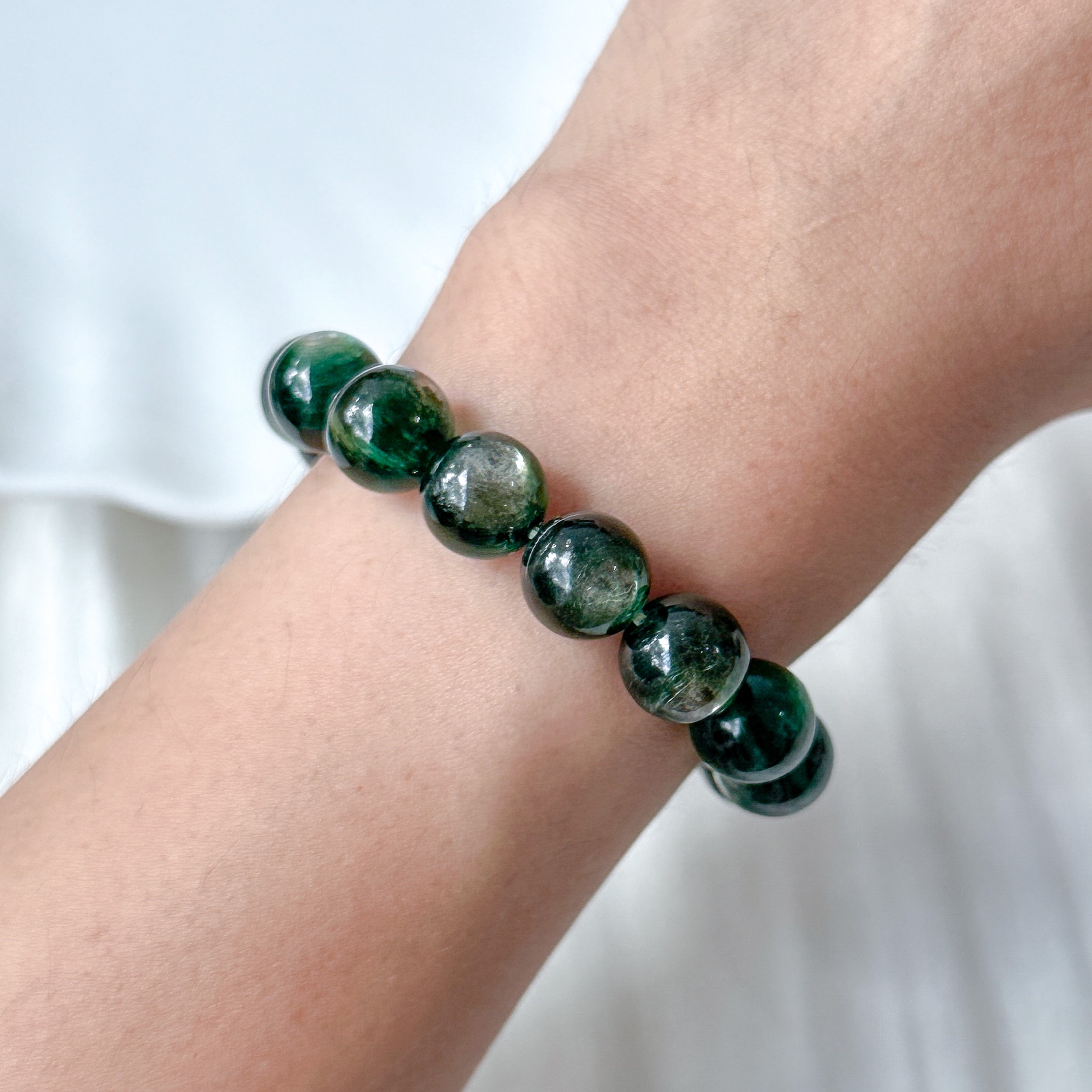 Green Gemmy Lepidolite 10mm AAA+ Bracelet