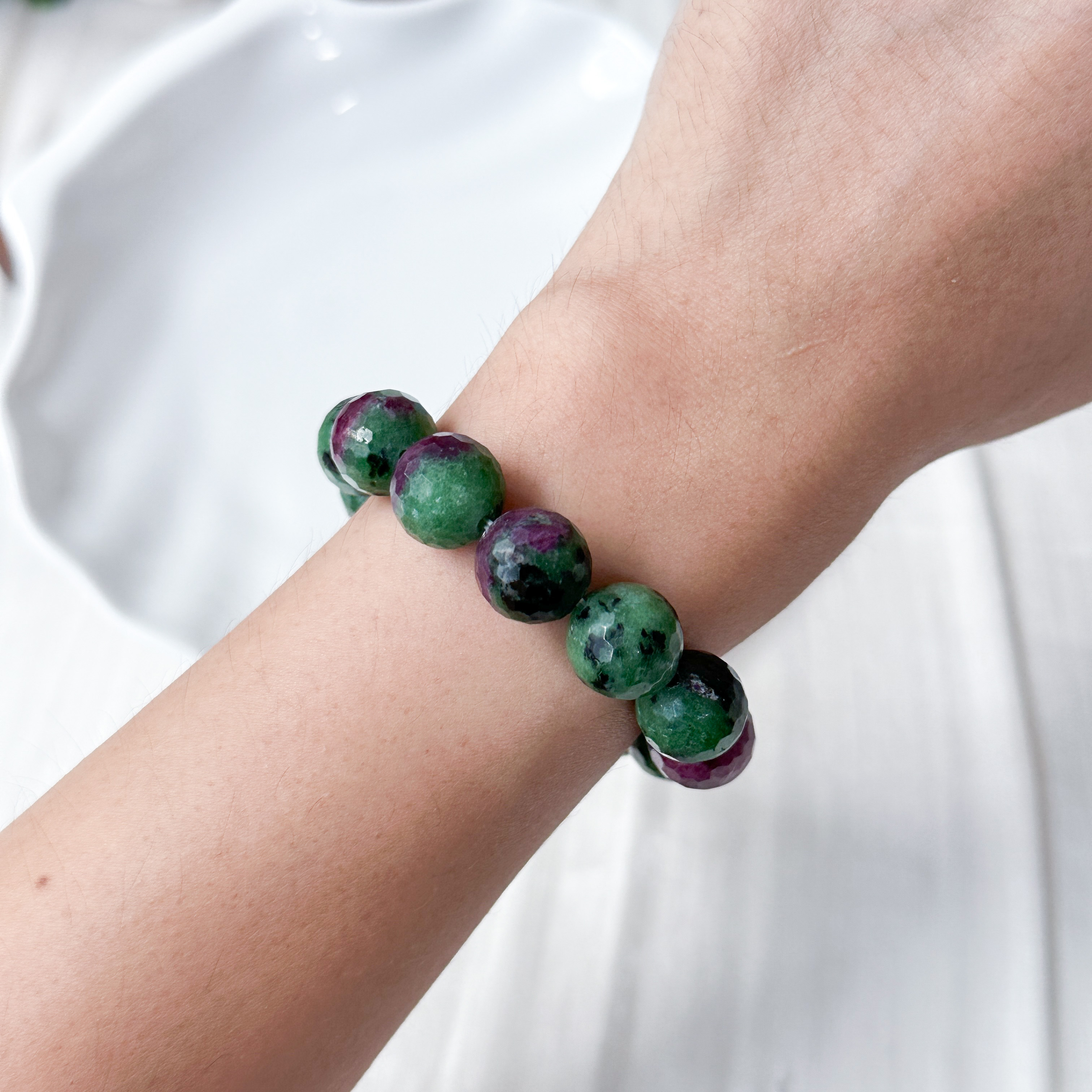Ruby Zoisite 11-12mm Cut AAA Bracelet