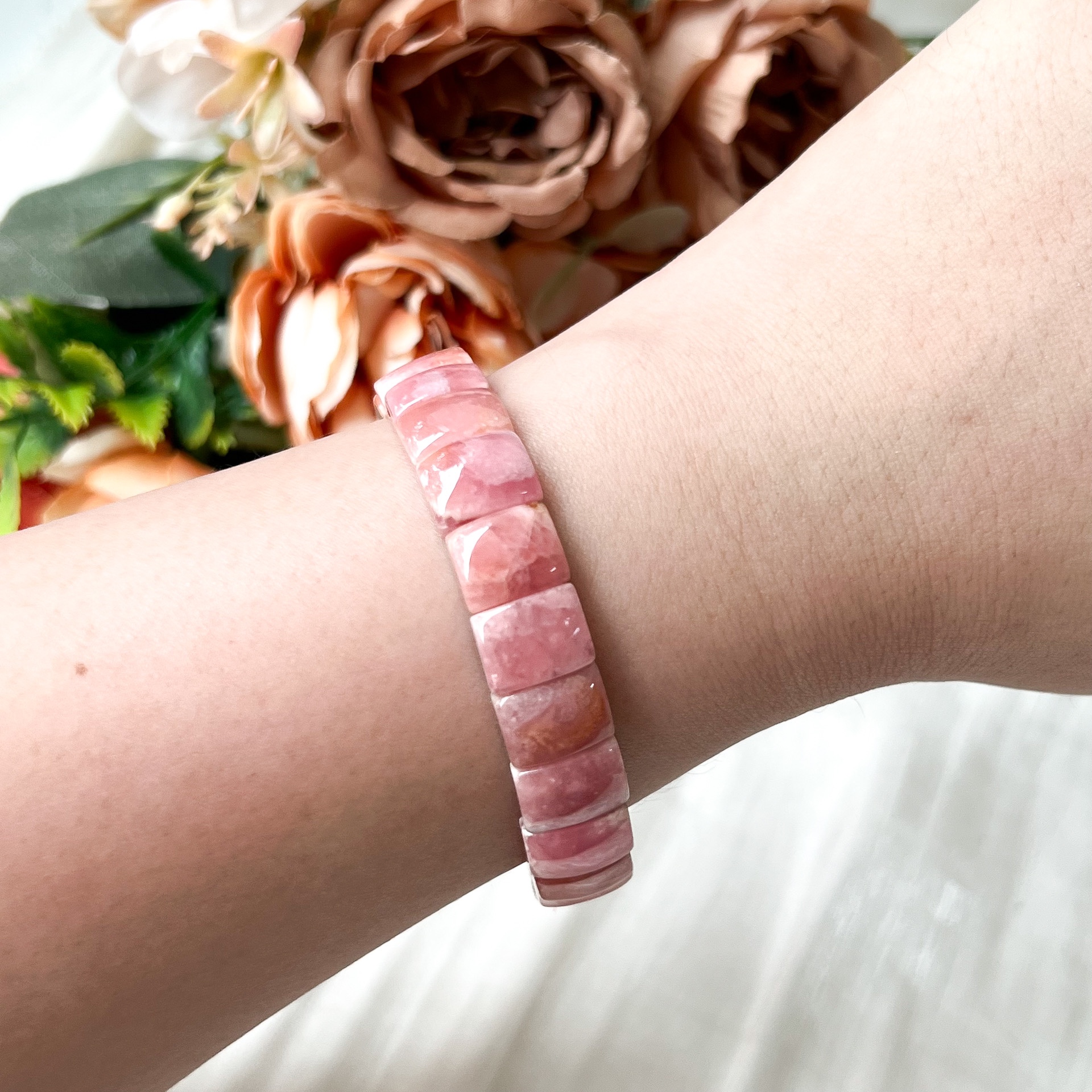 Rhodochrosite Rect Bracelet