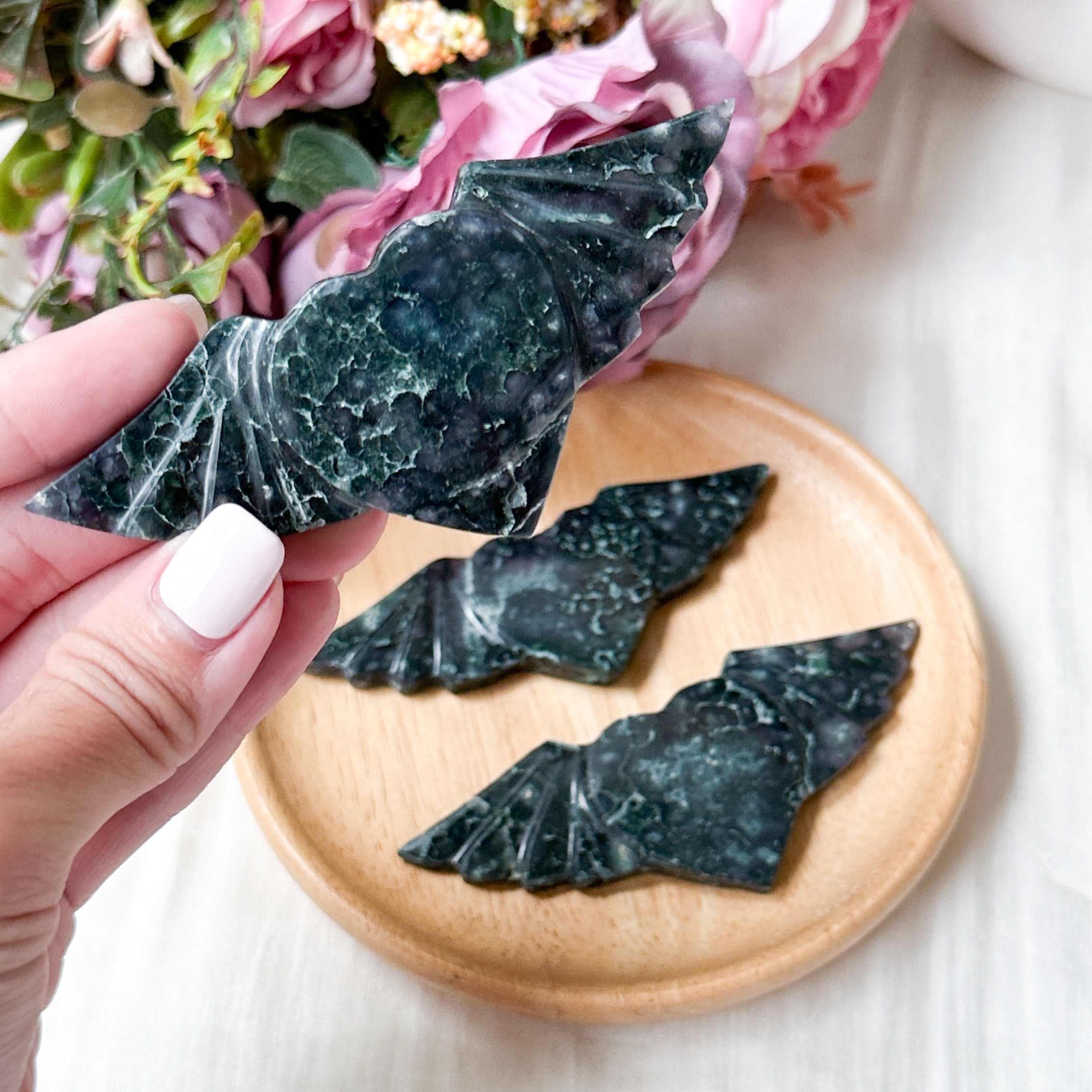 Grape Agate Angel Wings