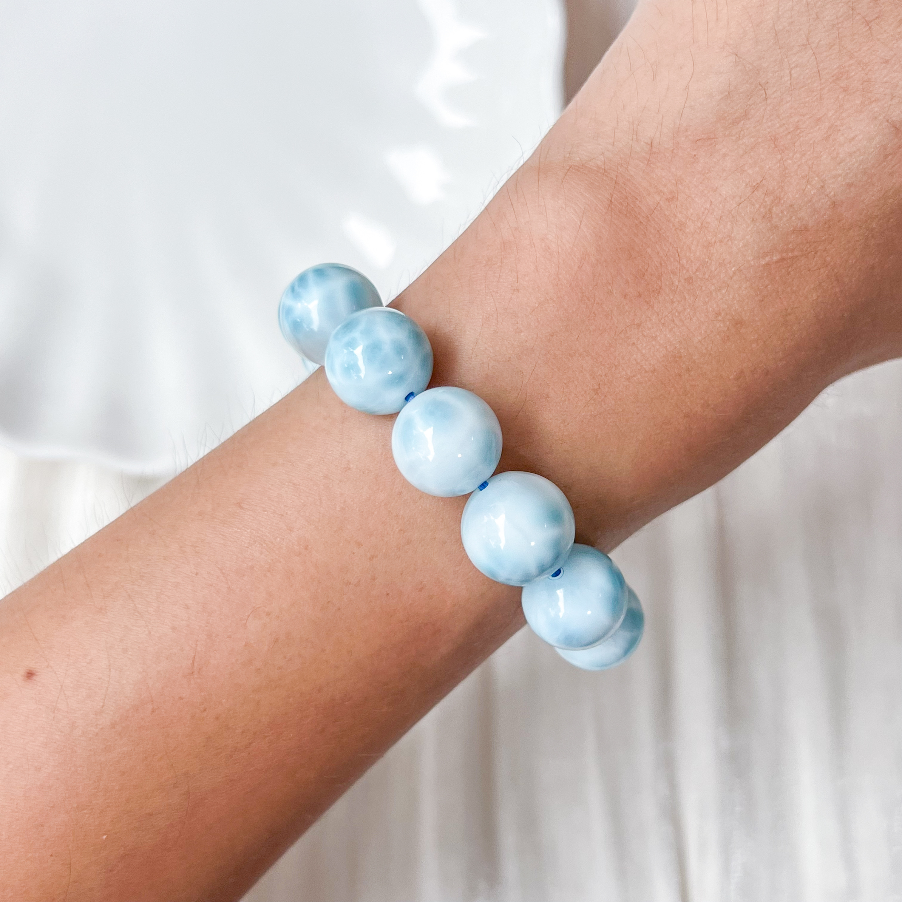 Larimar 12mm AAA+ Bracelet