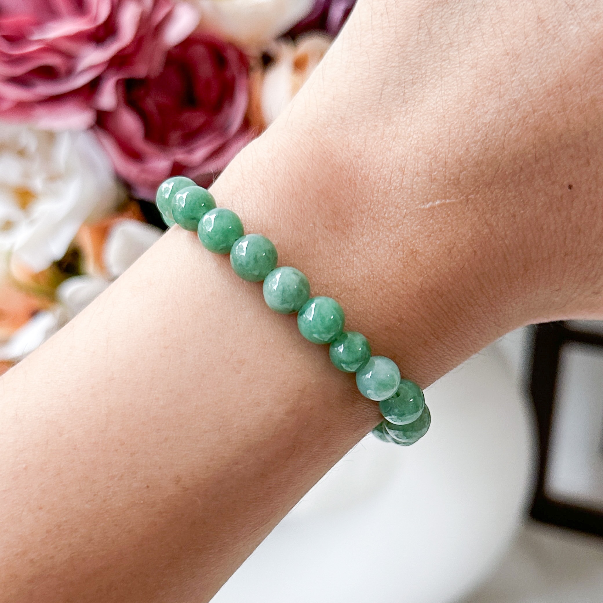 Grade A Pea Green Jade Bracelet