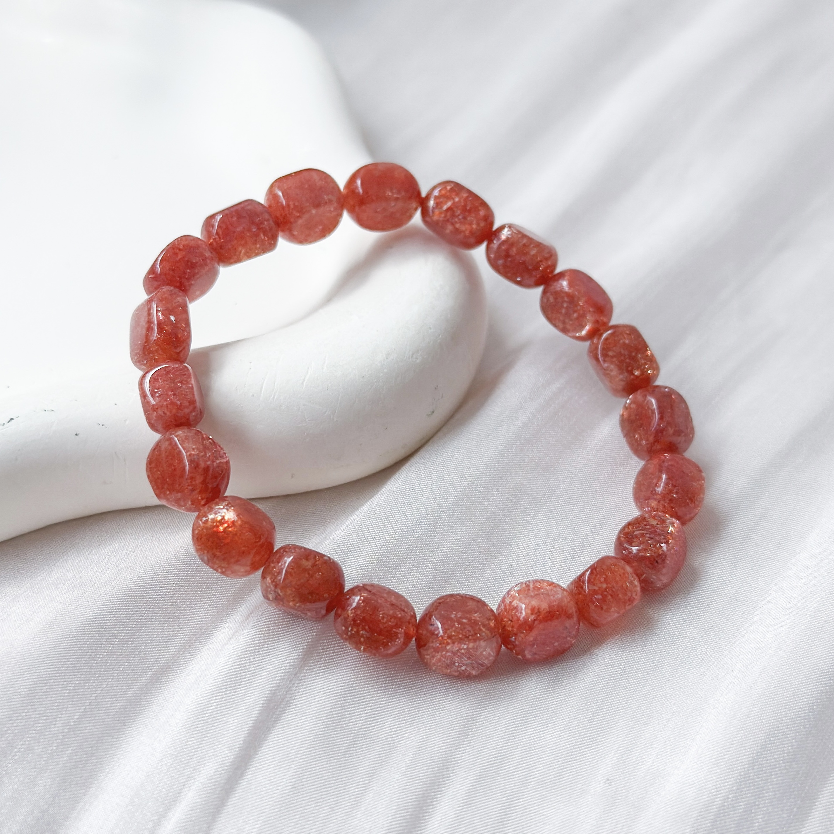 Golden Sunstone 6-7mm AAA Tumbled Bracelet