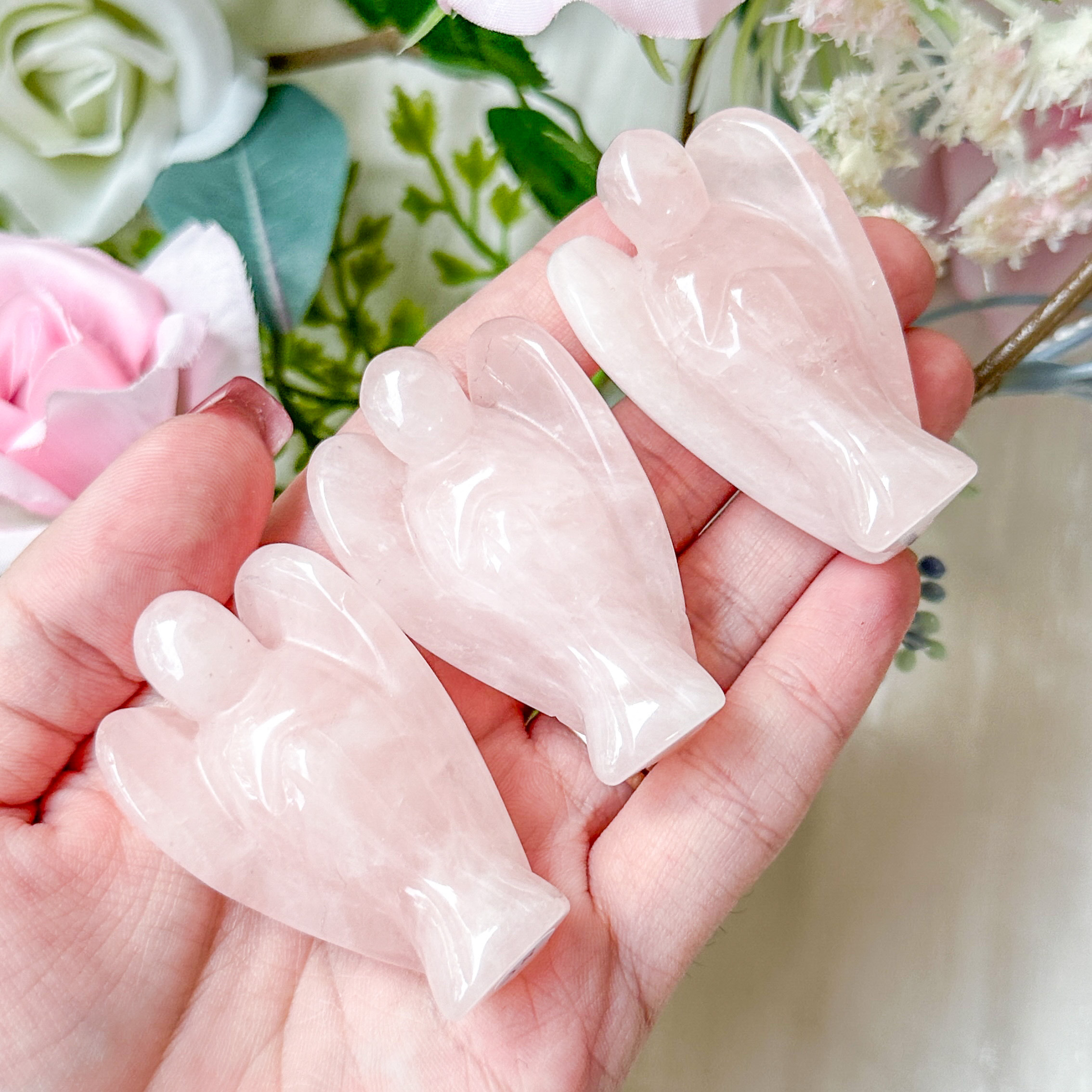 Rose Quartz Angel (S) Display