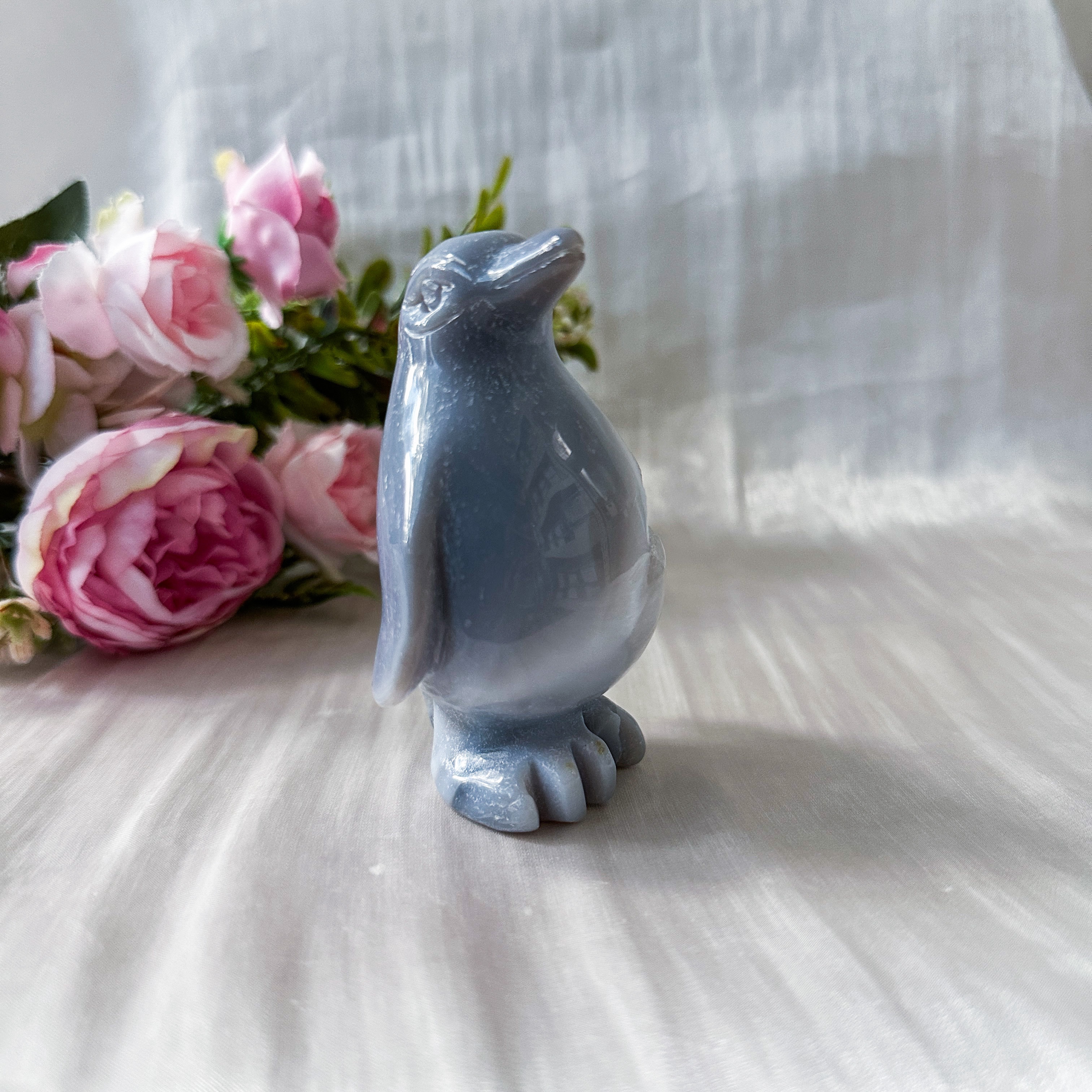 Druzy Agate Penguin (61mm)