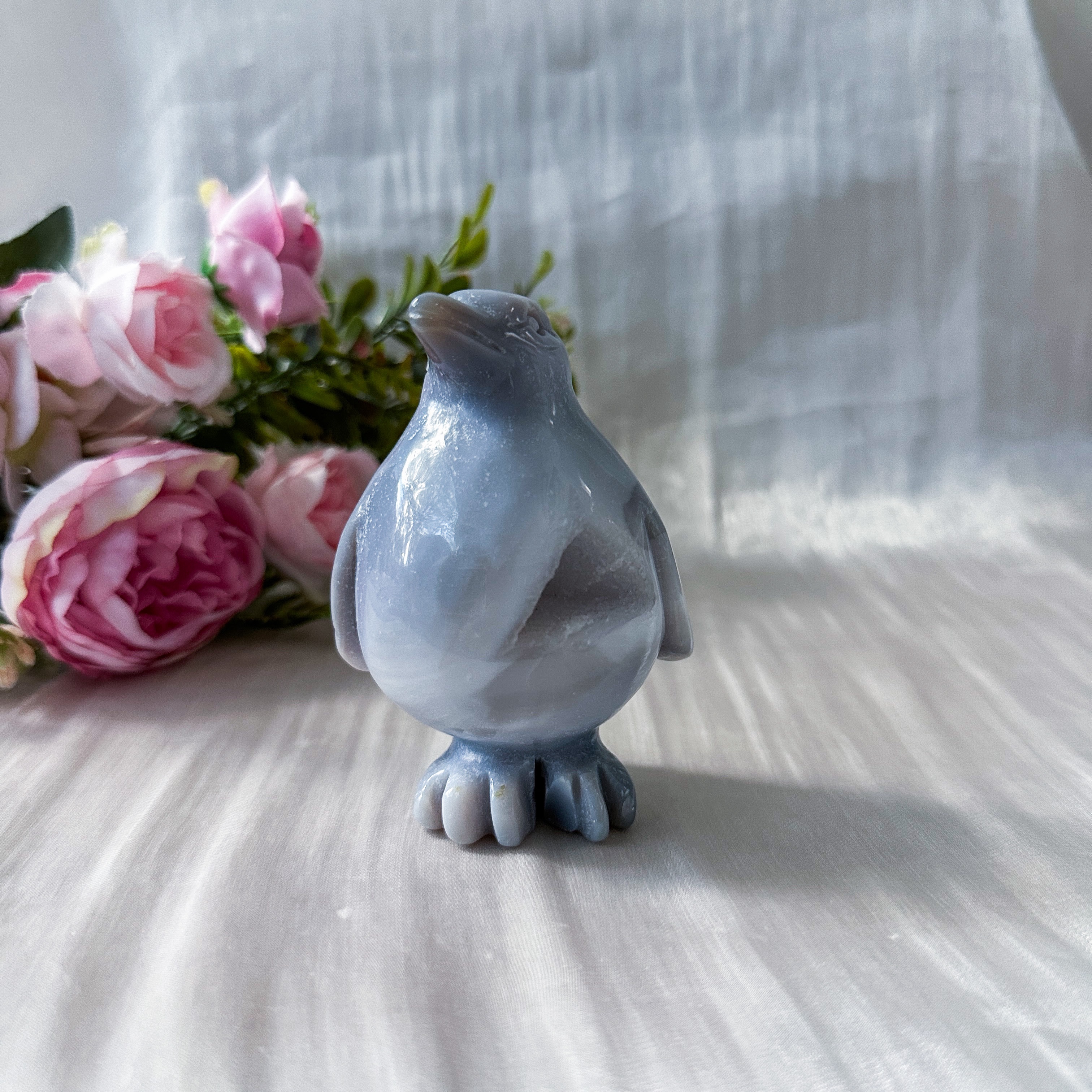 Druzy Agate Penguin (61mm)