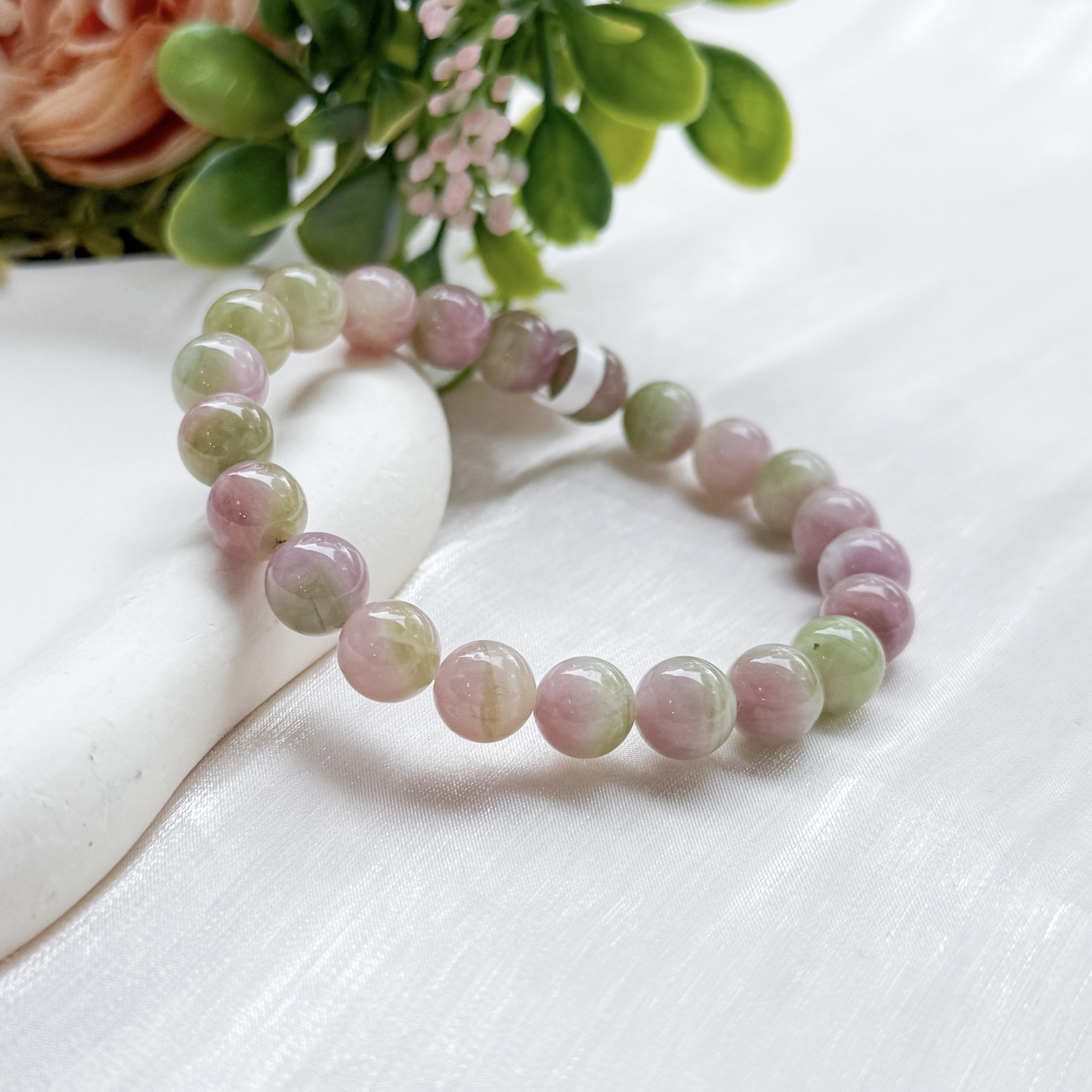 Watermelon Tourmaline 8+mm AAA Bracelet
