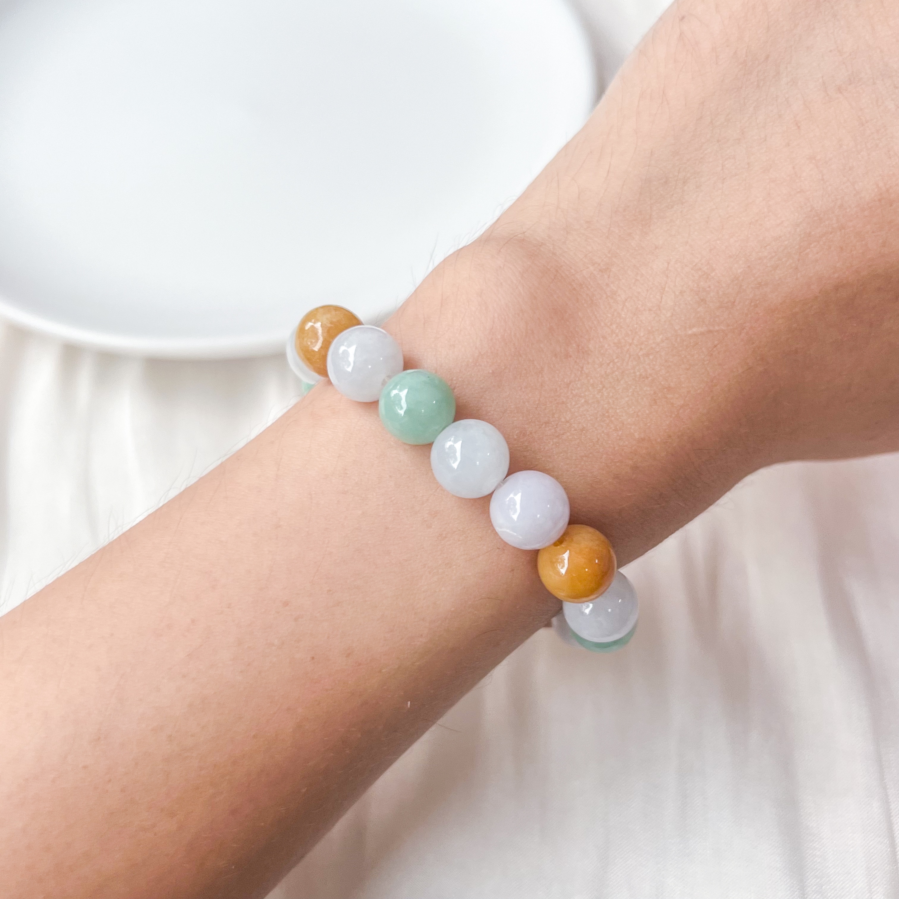 Grade A Multi Colour Jade 8-9mm Bracelet