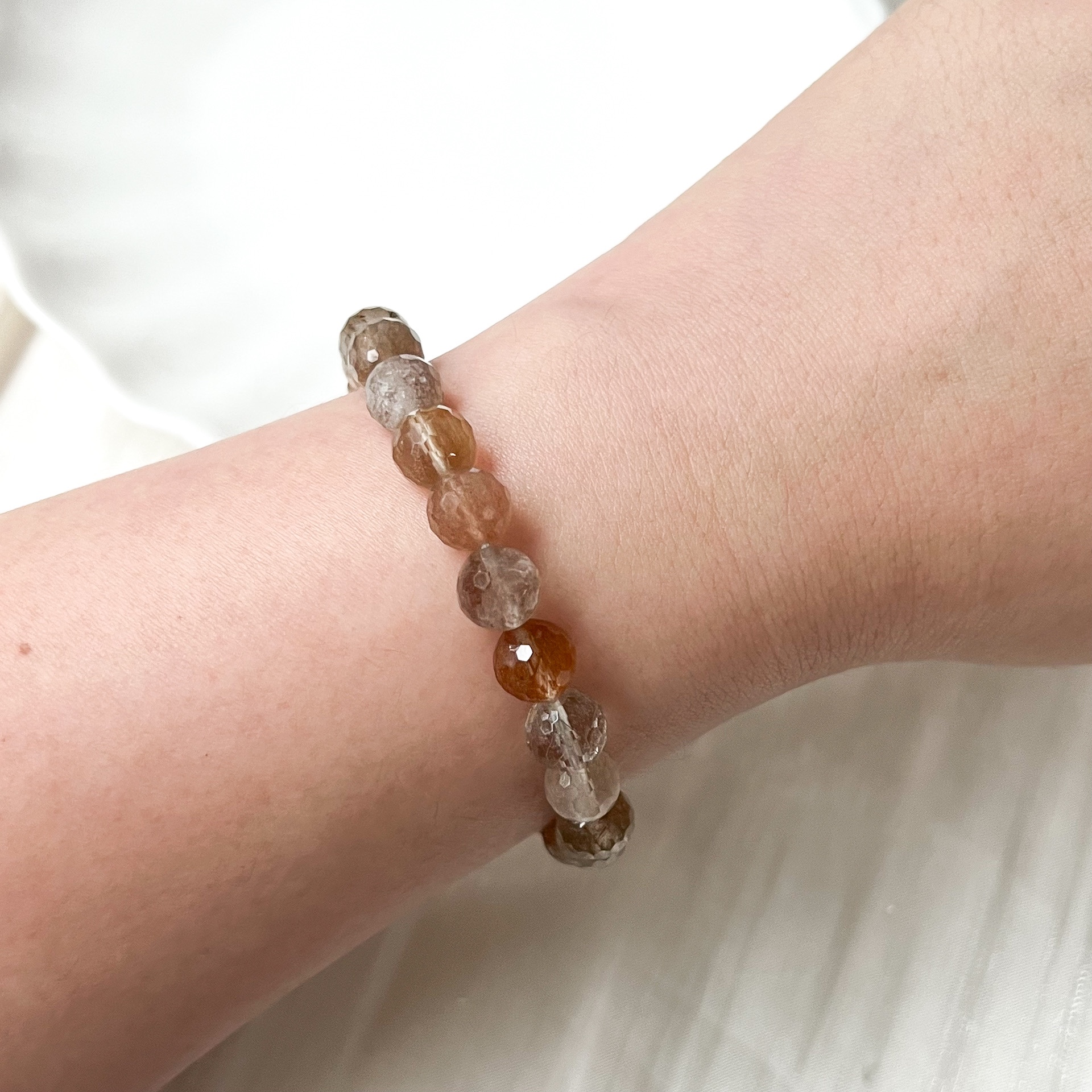 Multi-Colour Rutilated Quartz 7-8mm Cut Bracelet