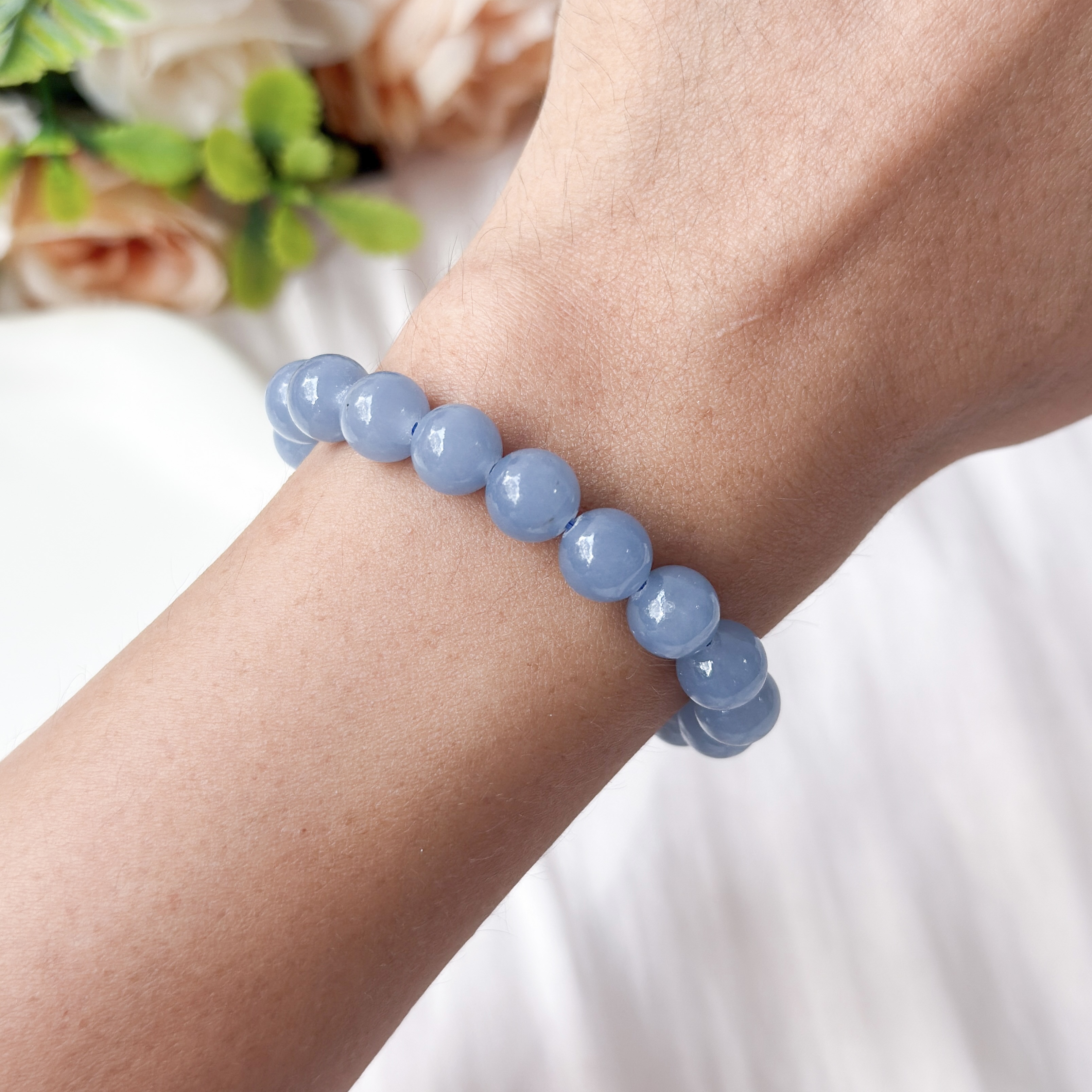 Angelite 8mm AAAA Bracelet