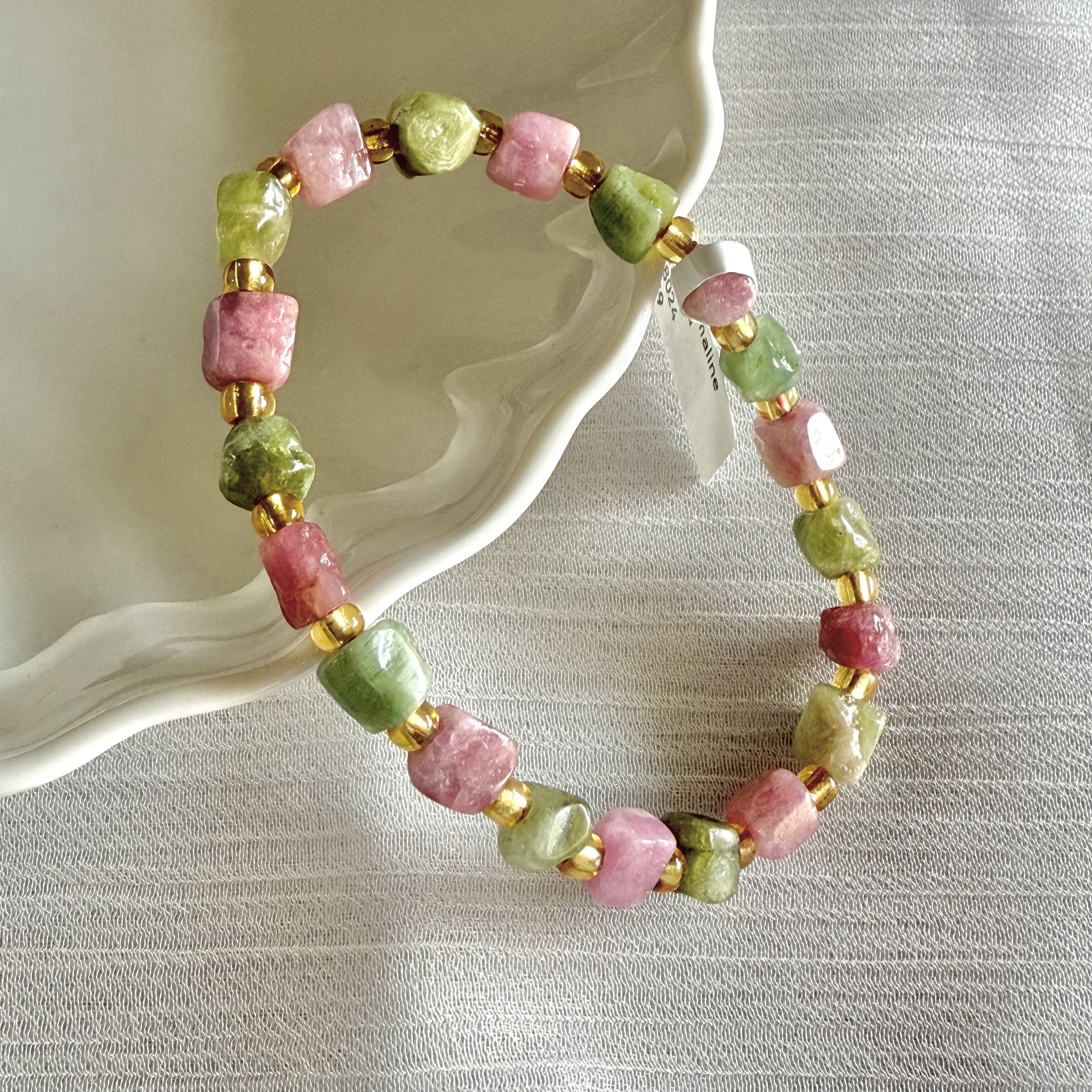 Multi-Colour Tourmaline Tumbled Bracelet