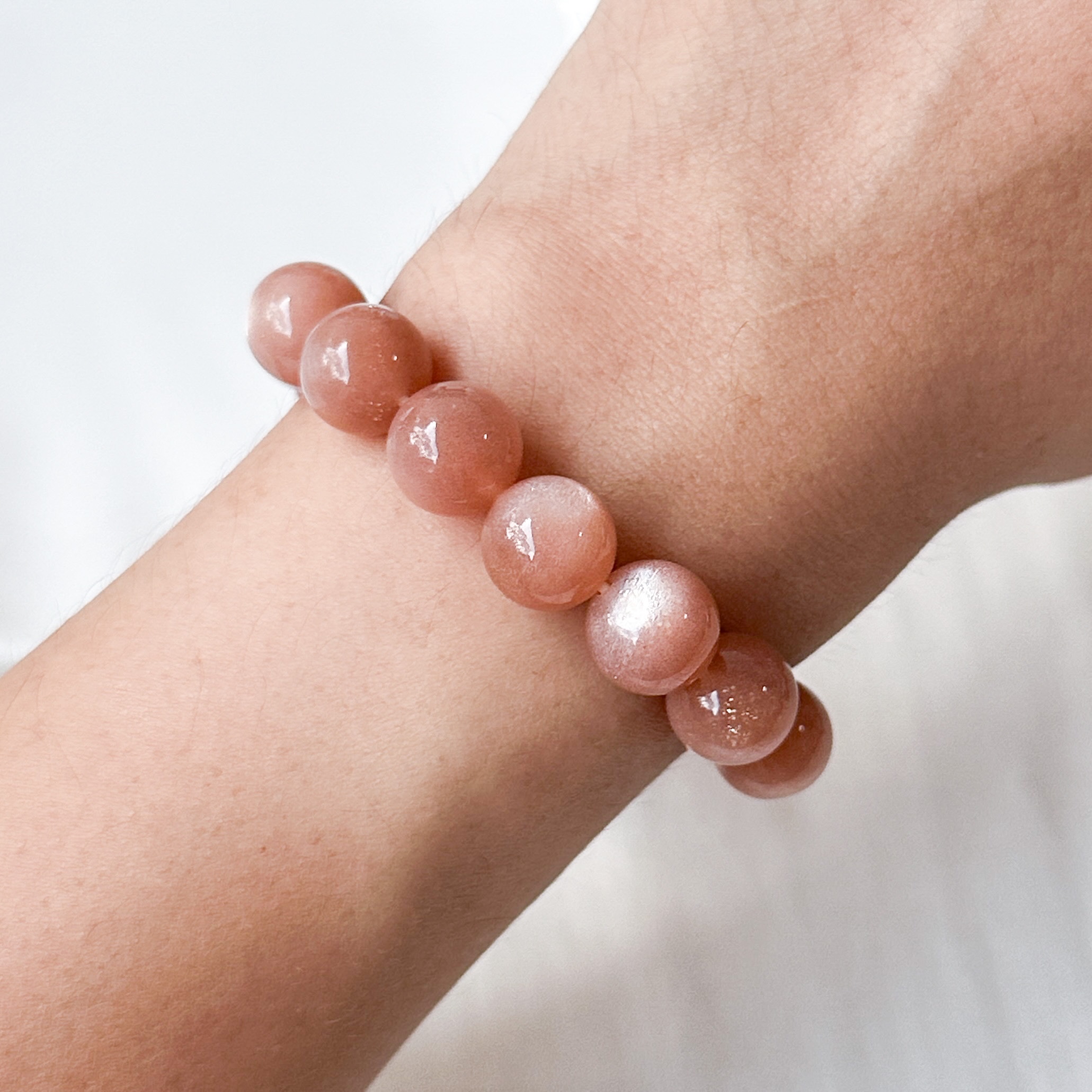 Peach Moonstone 10-11mm Bracelet
