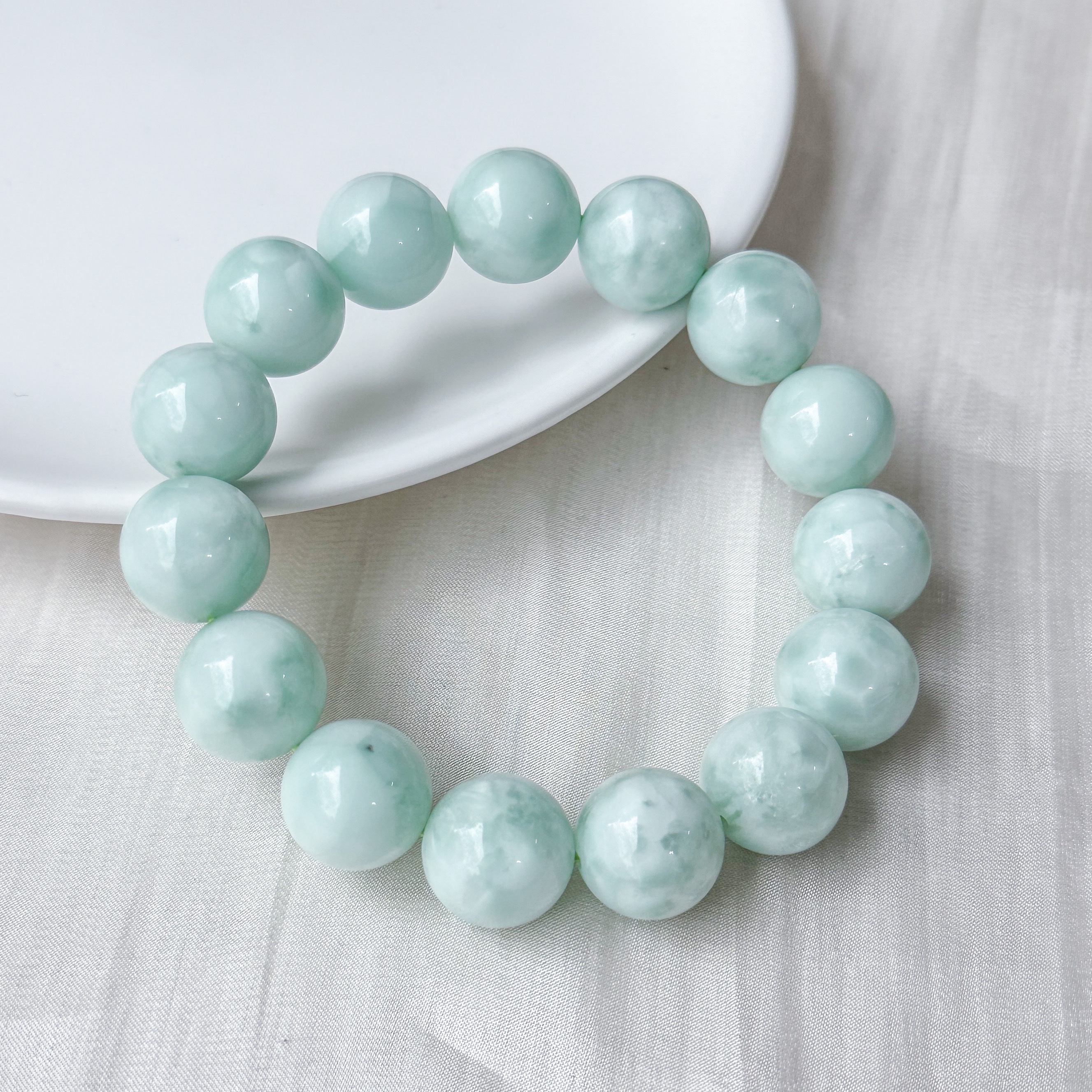 Green Angelite 14mm Bracelet