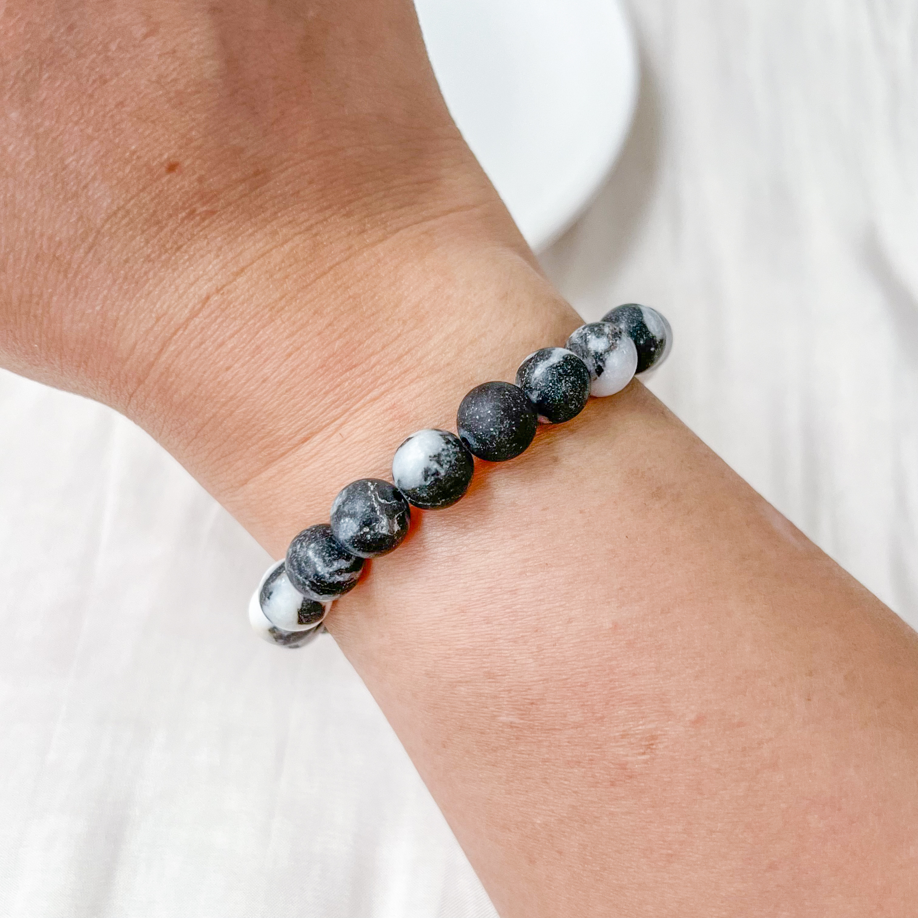 Zebra Jasper 8mm Bracelet