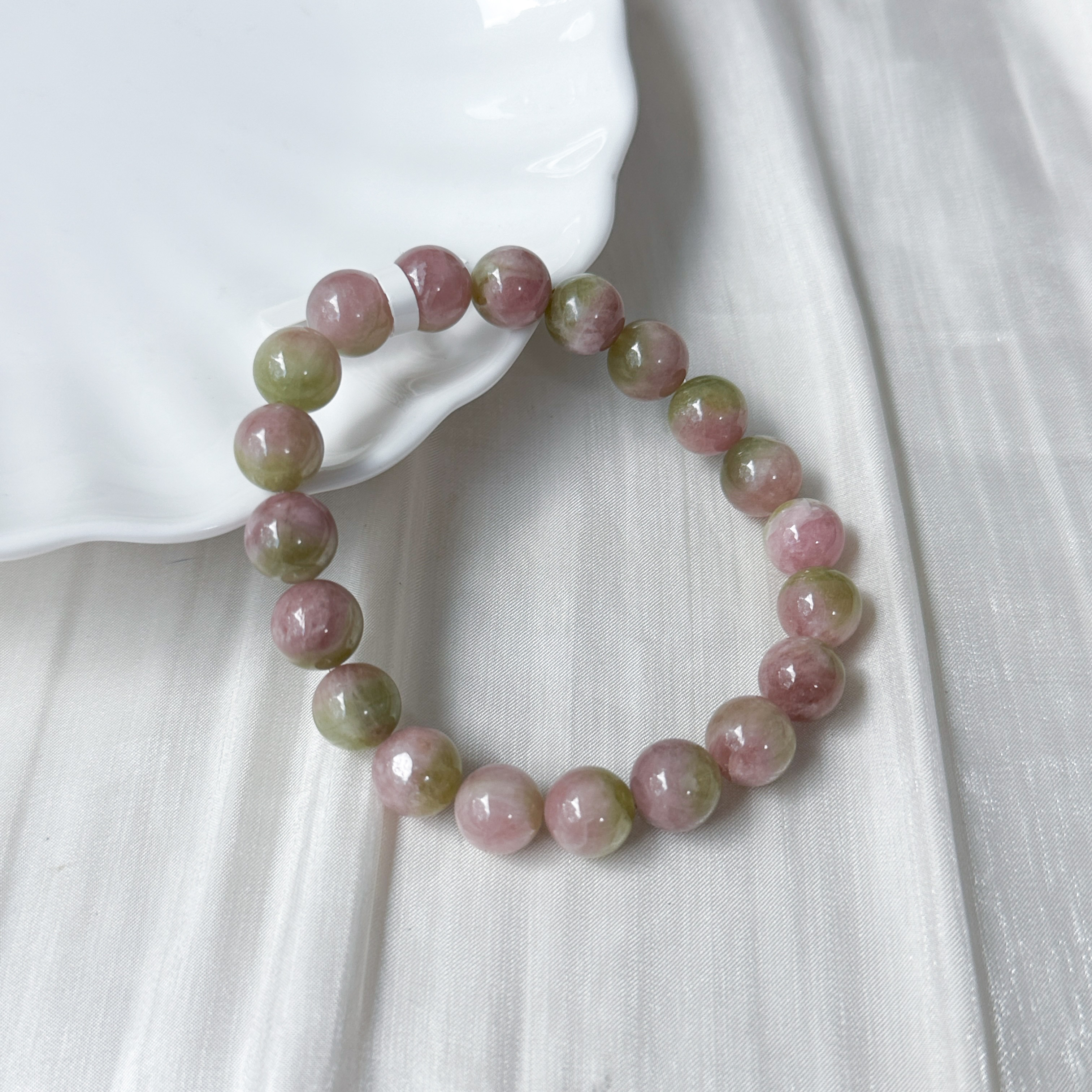 Watermelon Tourmaline 9+mm Bracelet
