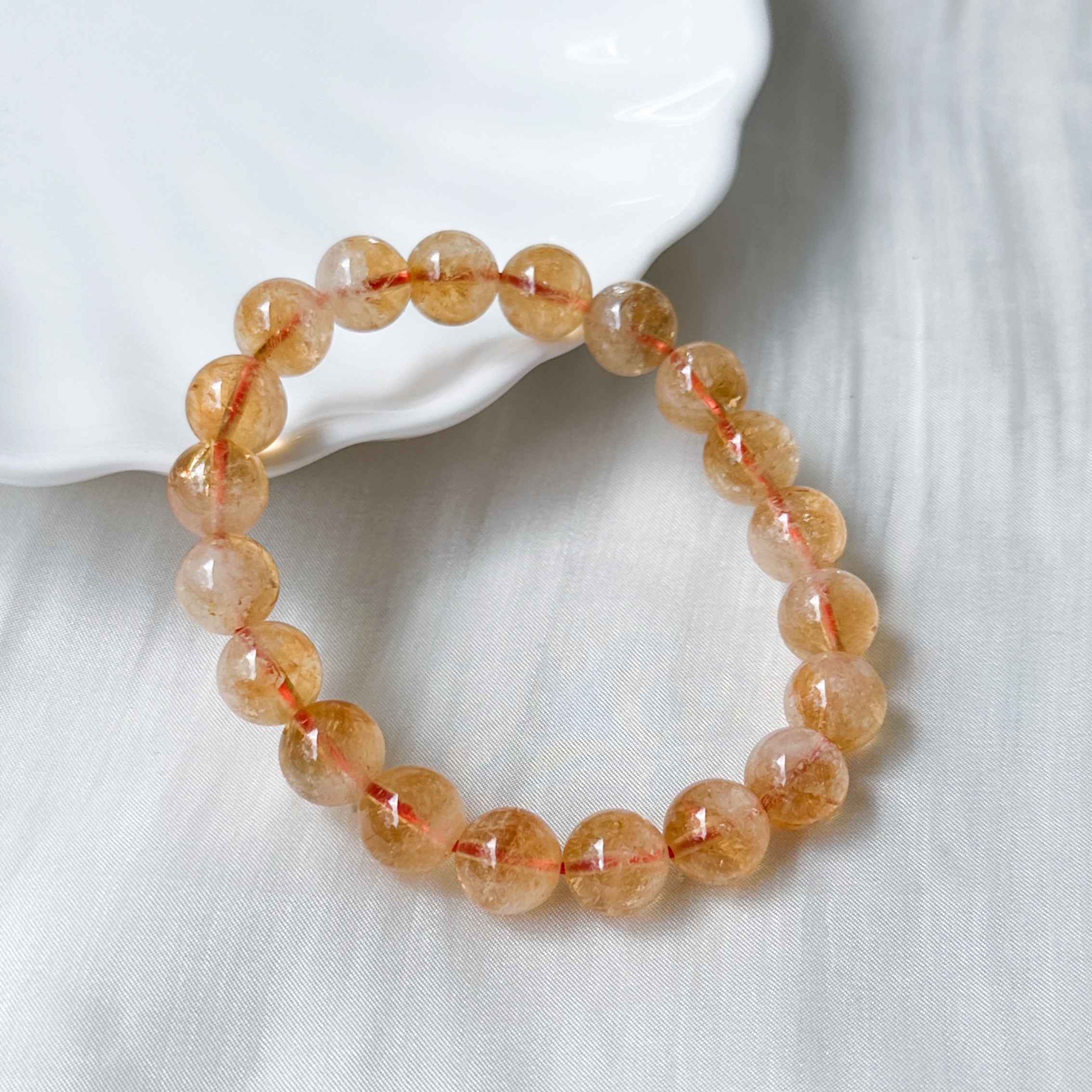 Wealth Bucket Citrine 8-9mm AAA Bracelet