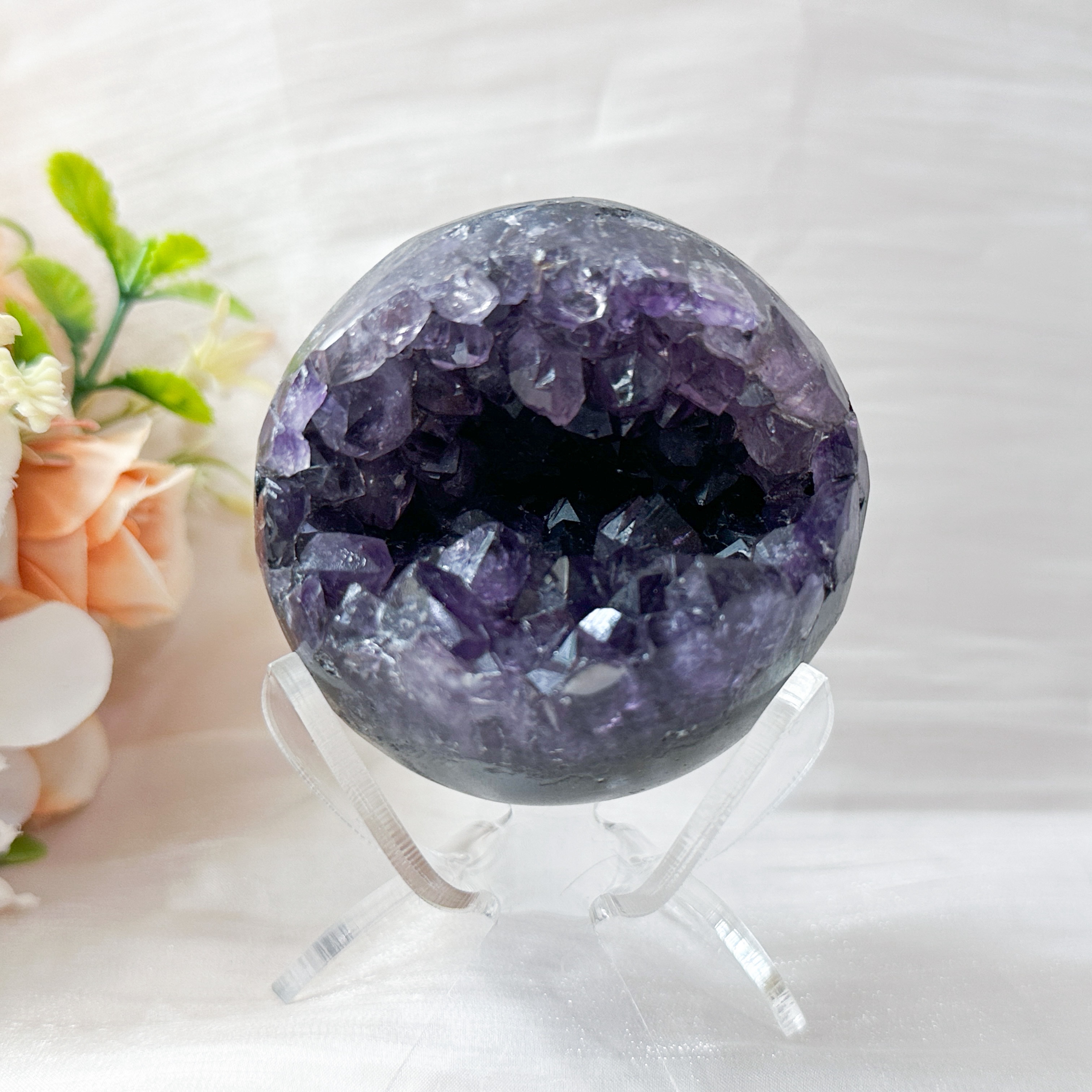 Amethyst Raw Sphere w Sphere Stand