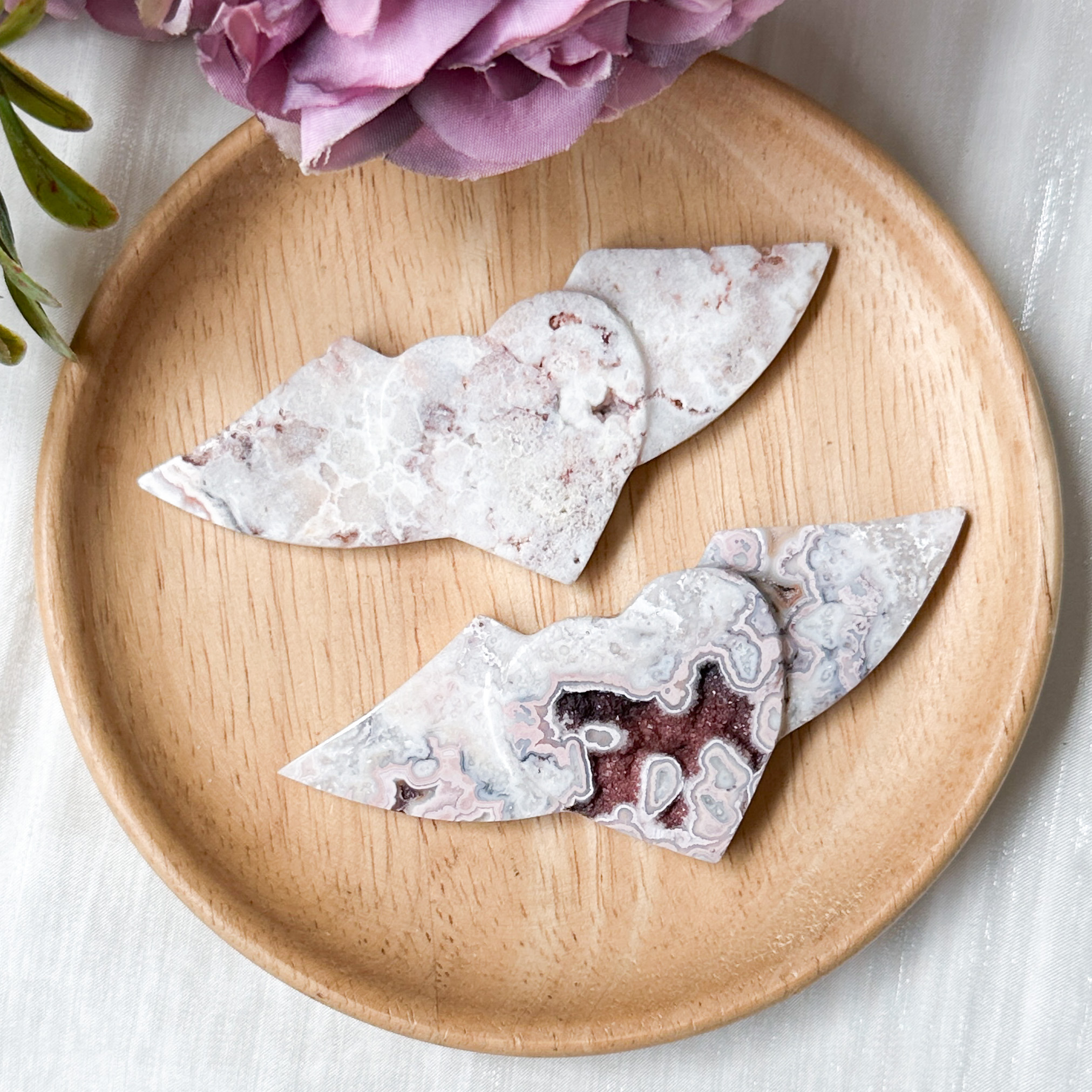 Crazy Lace Agate Angel Wings