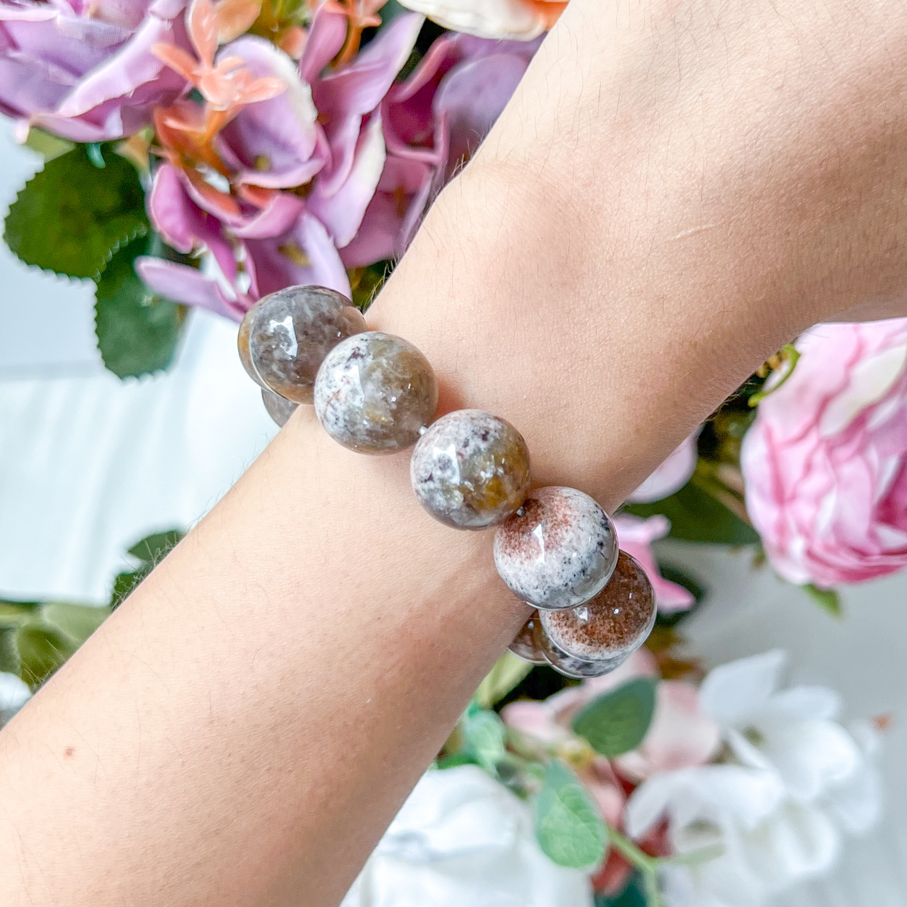 White Auralite 14+mm Bracelet