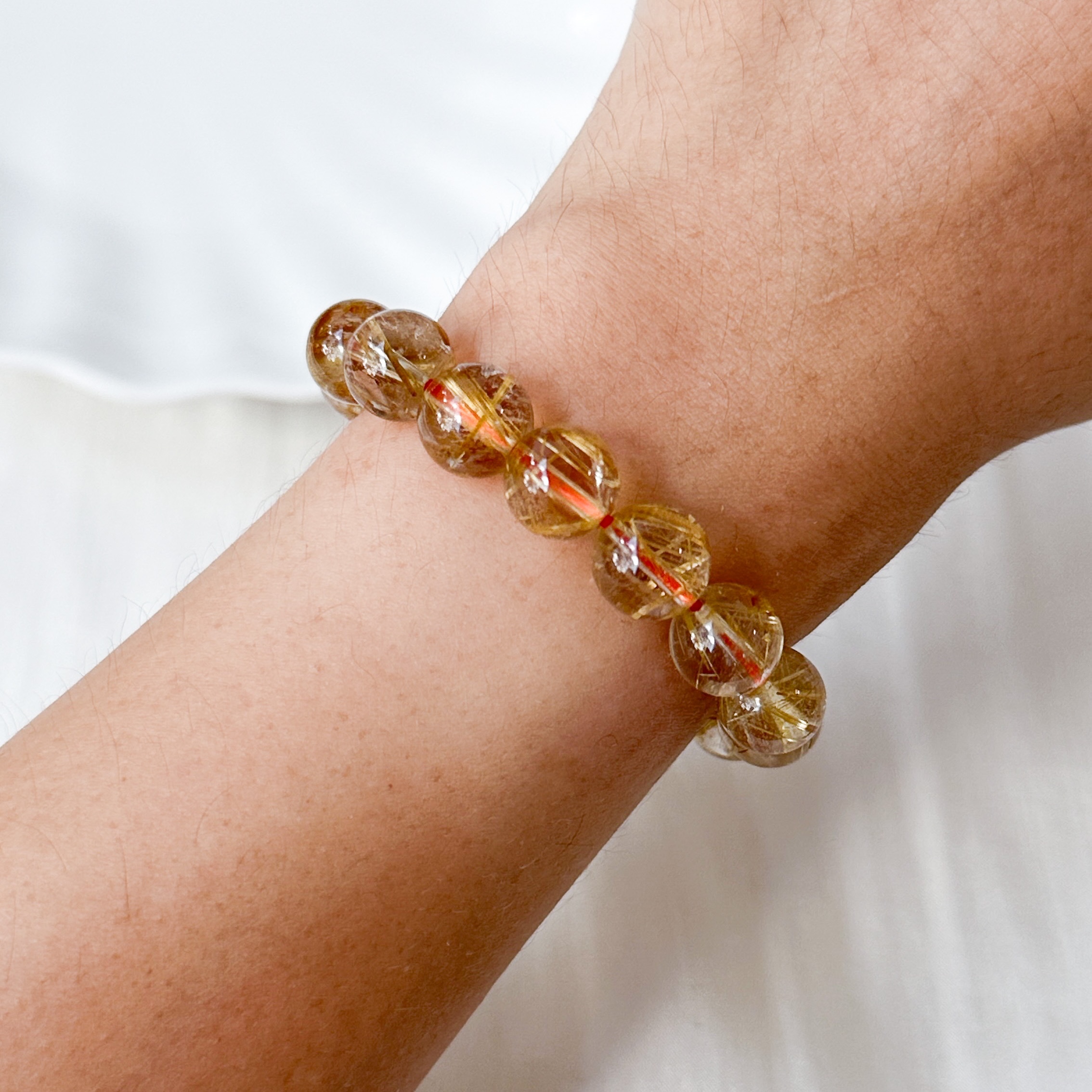 Gold Rutilated Quartz 10mm AAAA Bracelet