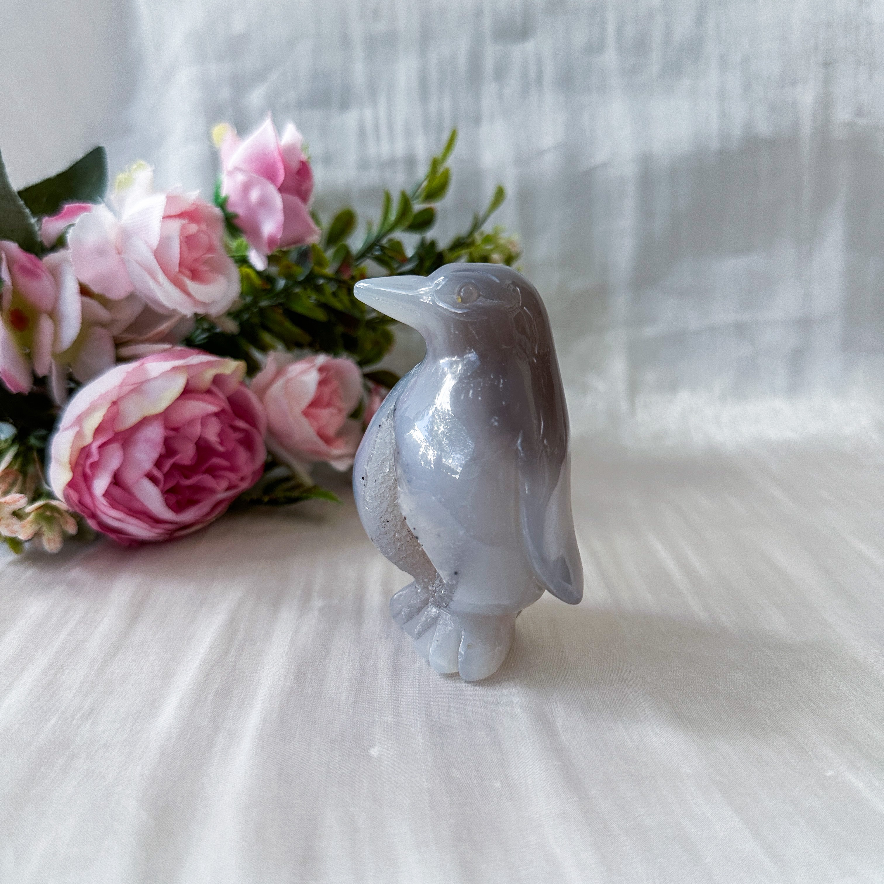 Druzy Agate Penguin (65.5mm)