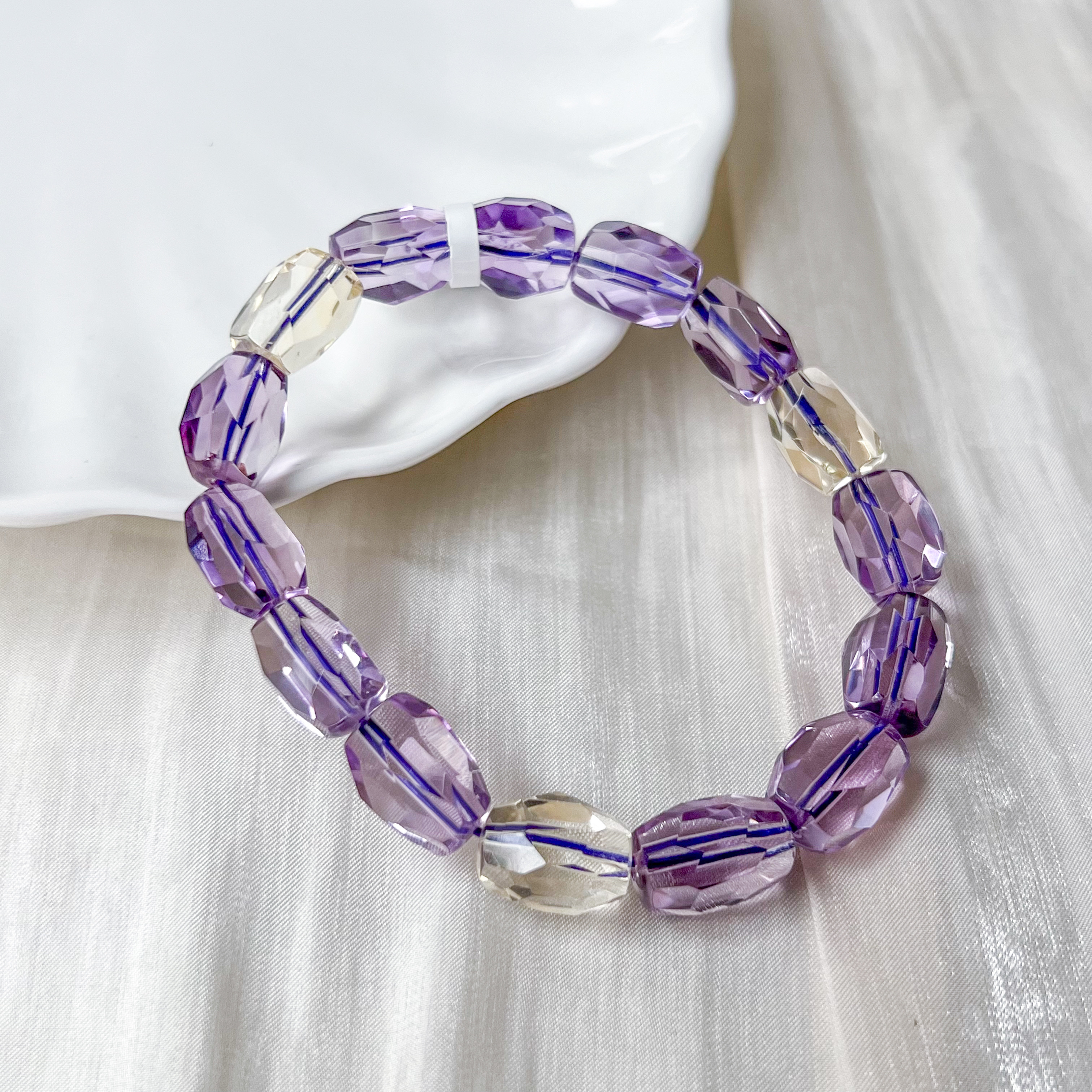 Amethyst Citrine Irregular Cut AAAA Bracelet