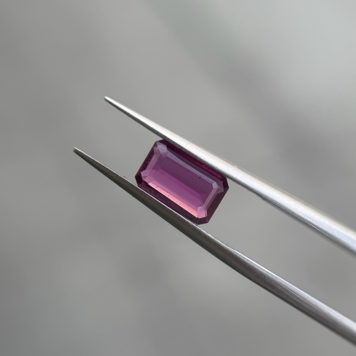 Rubellite Emerald Cut Loose Gem