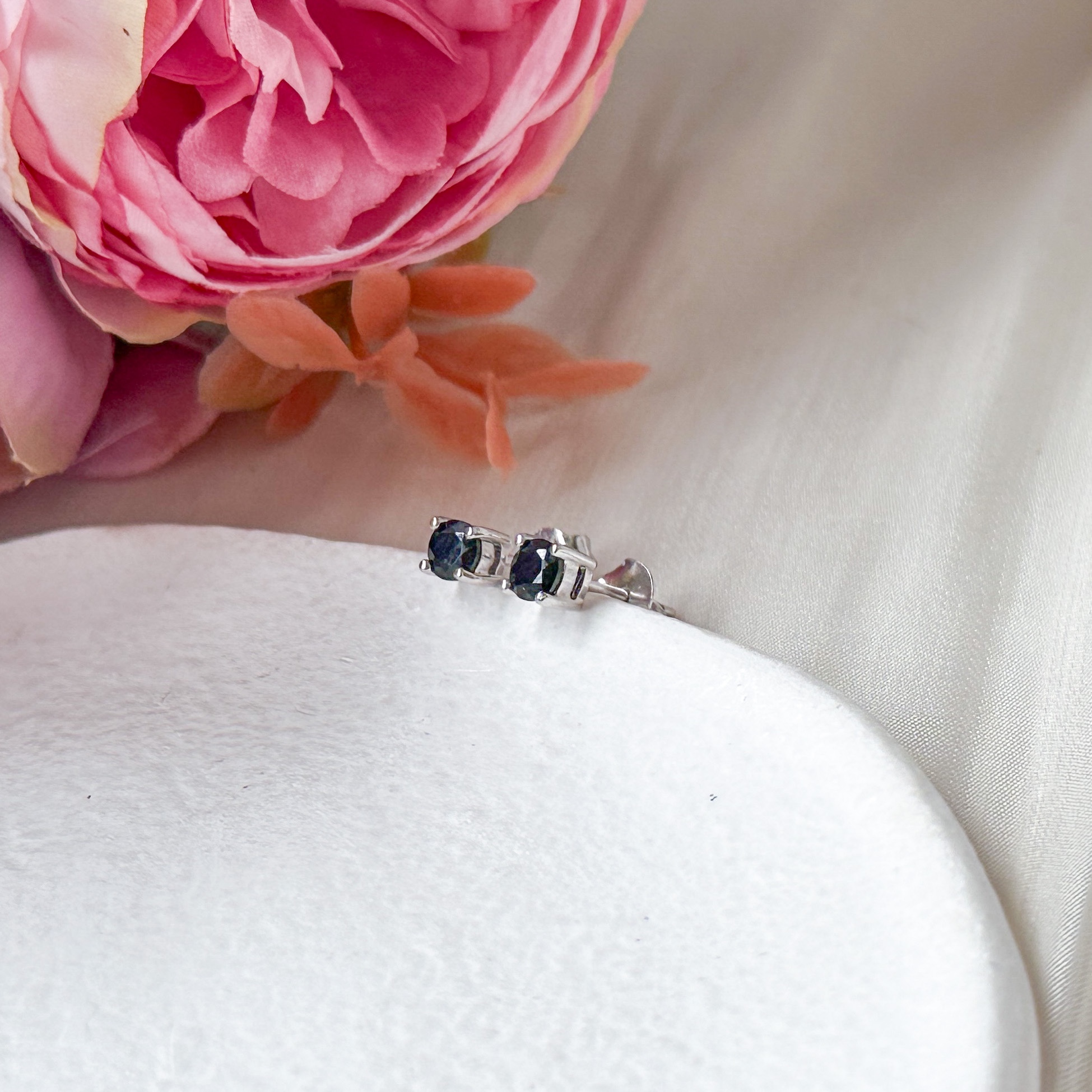 Black Spinel Earring Studs