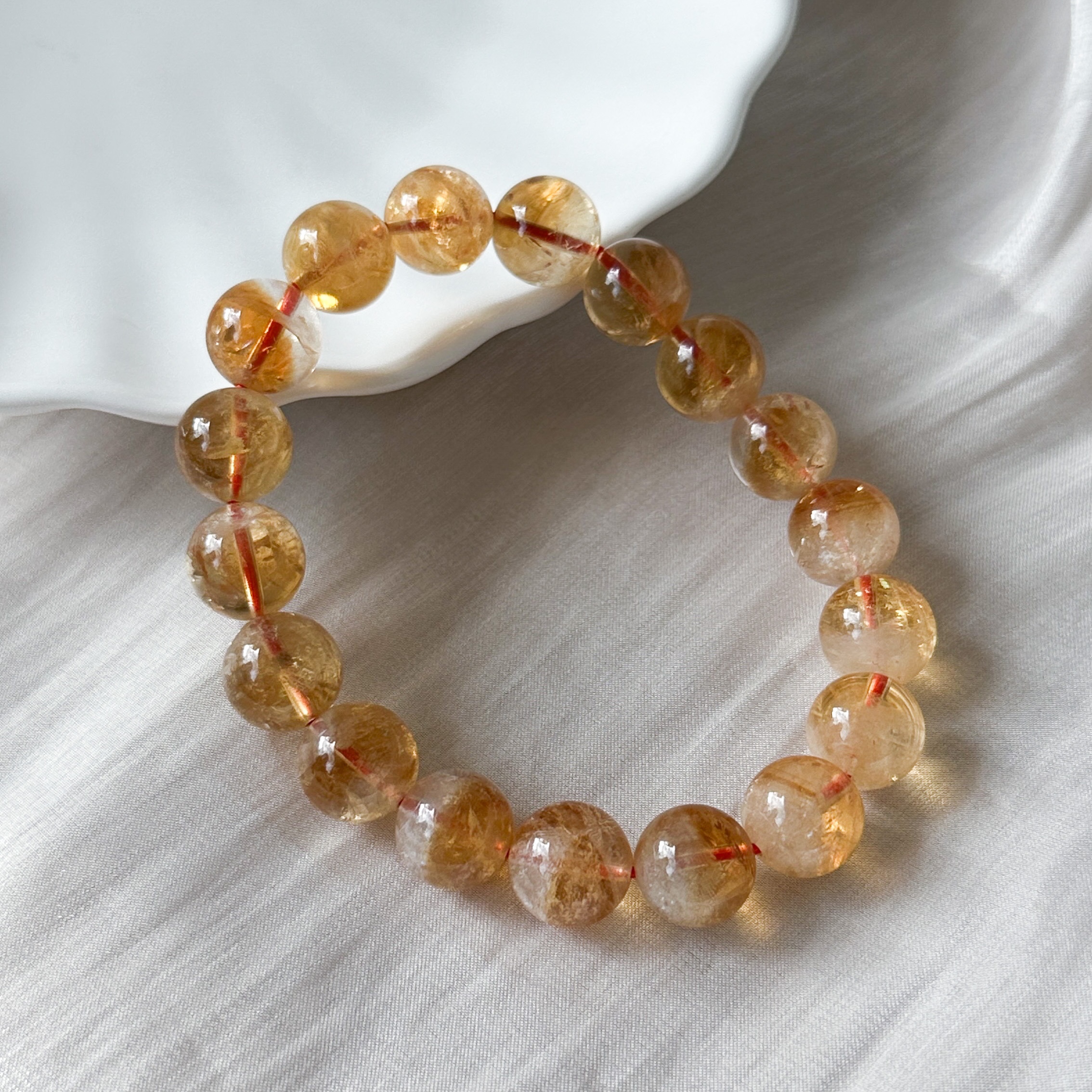 Wealth Bucket Citrine 11-12mm AAA+ Bracelet