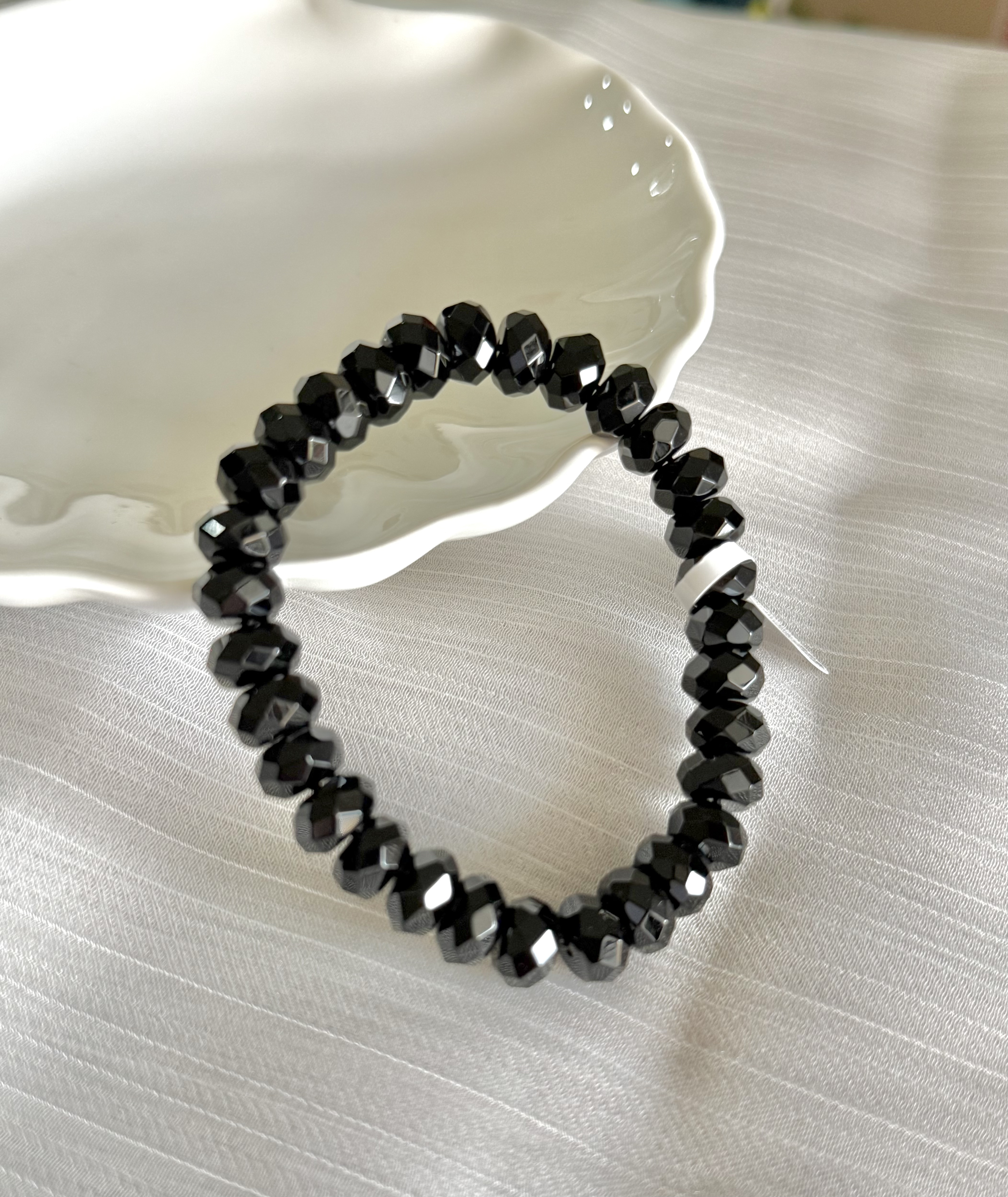 Onyx Abacus Cut Bracelet